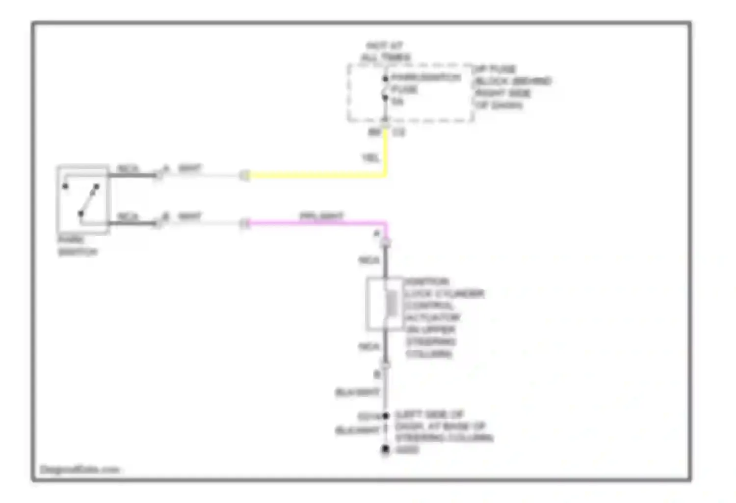 Wiring diagram park switch for Buick LaCrosse I (2004-2009) (1 of 2)