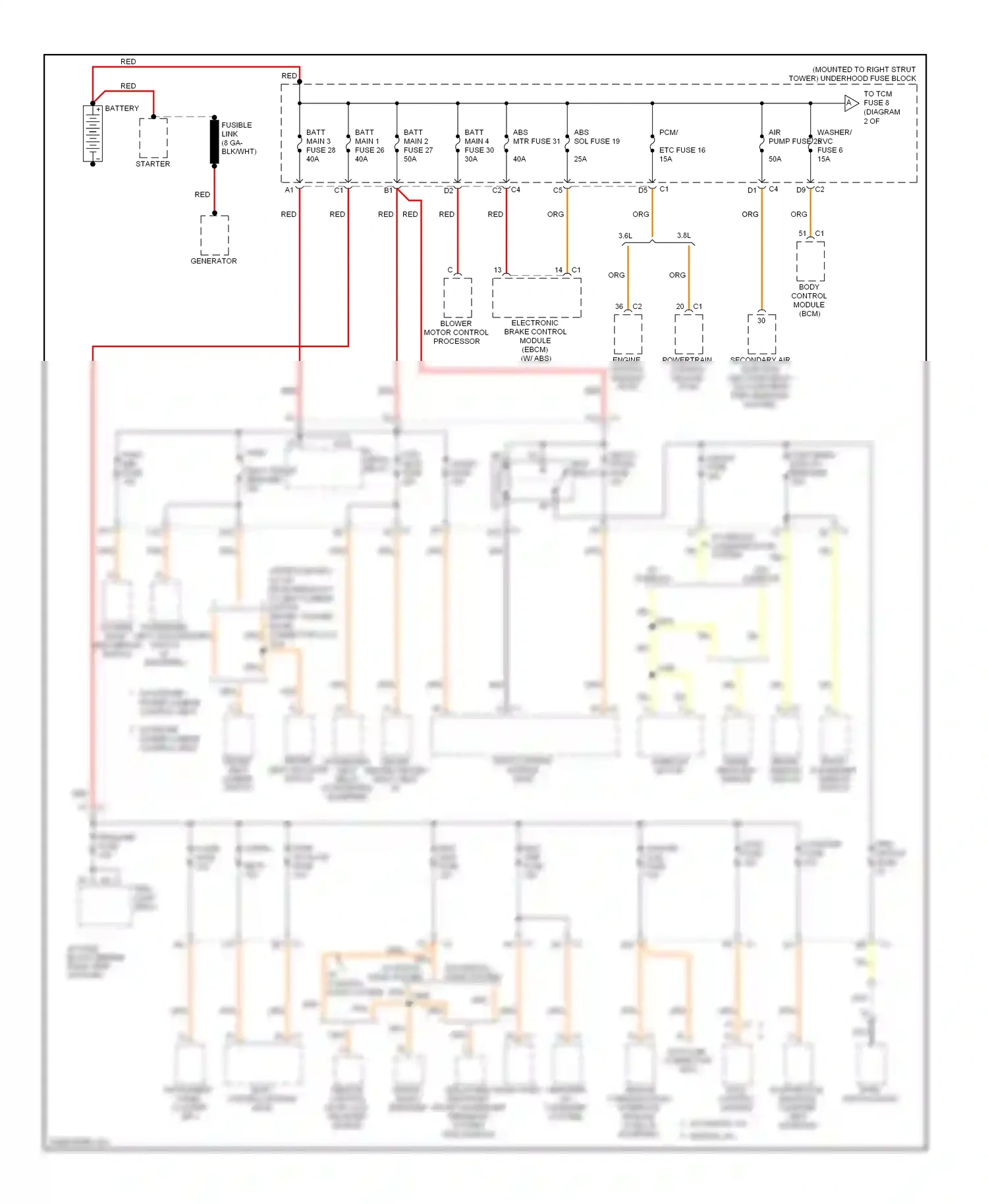 Buick LaCrosse I (2004-2009) powertrain engine control control module module (pcm) (ecm) wiring diagram  (1 of 1)