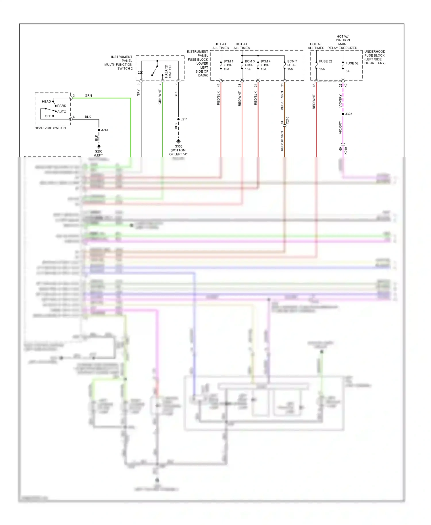 Wiring diagram blu/vio for Buick LaCrosse II facelift (2013-2016) (3 of 22)