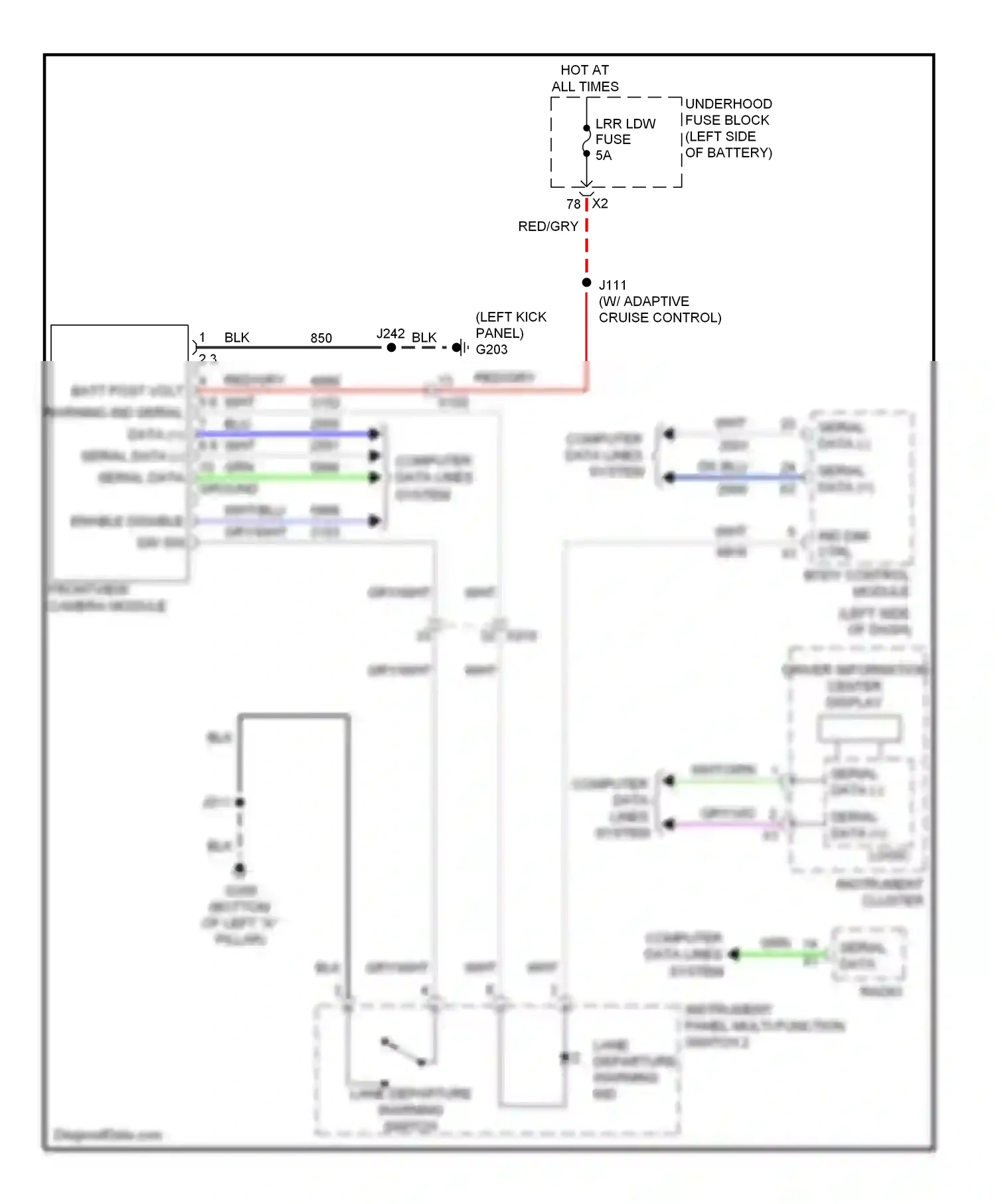 Wiring diagram dk blu for Buick LaCrosse II facelift (2013-2016) (33 of 54)