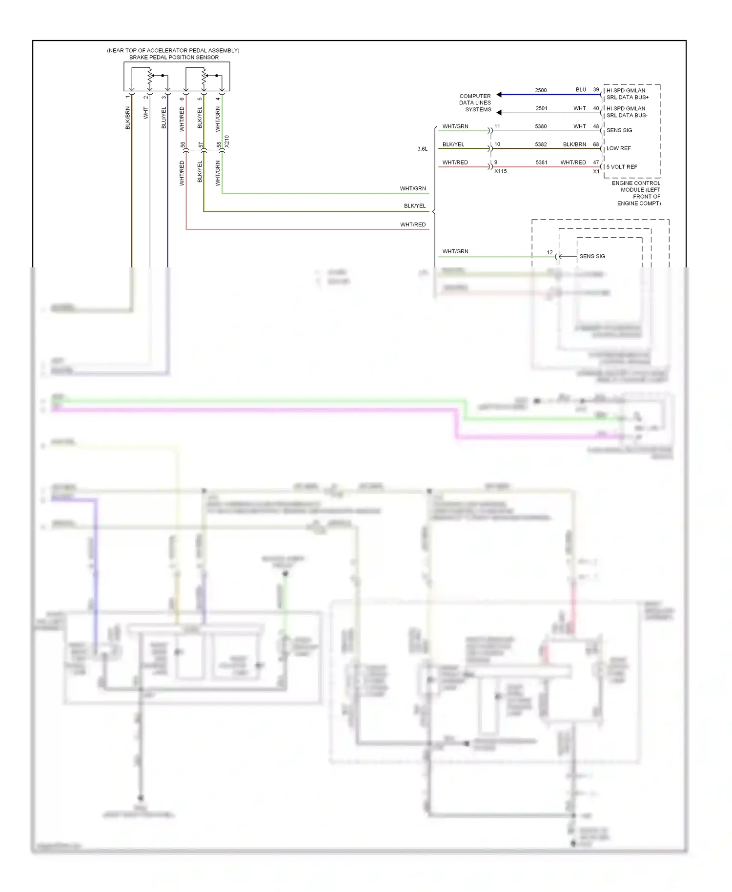 Buick LaCrosse II facelift (2013-2016) engine control module (left front of engine compt) wiring diagram  (6 of 14)