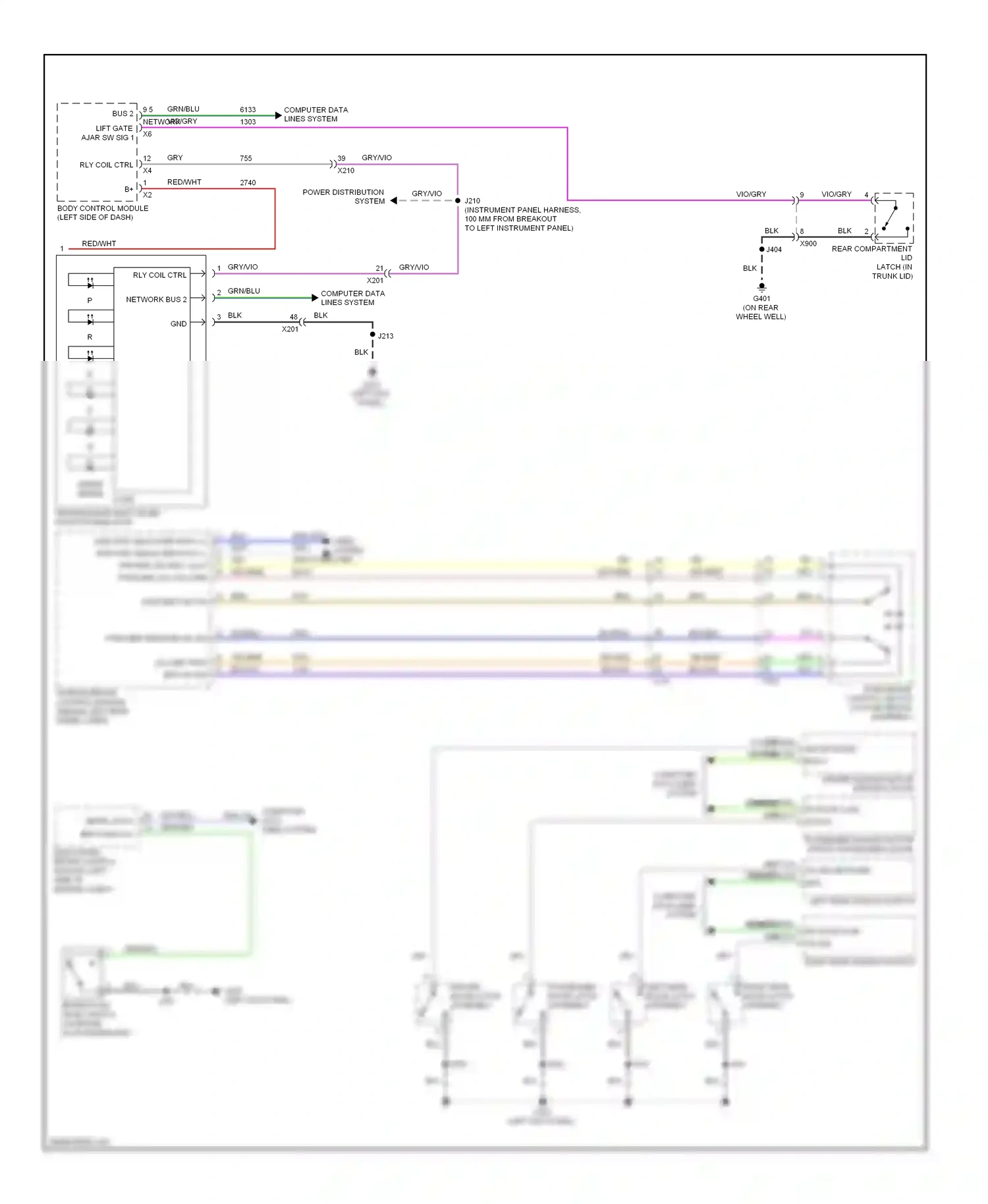 Wiring diagram grn/yel for Buick LaCrosse II facelift (2013-2016) (13 of 24)