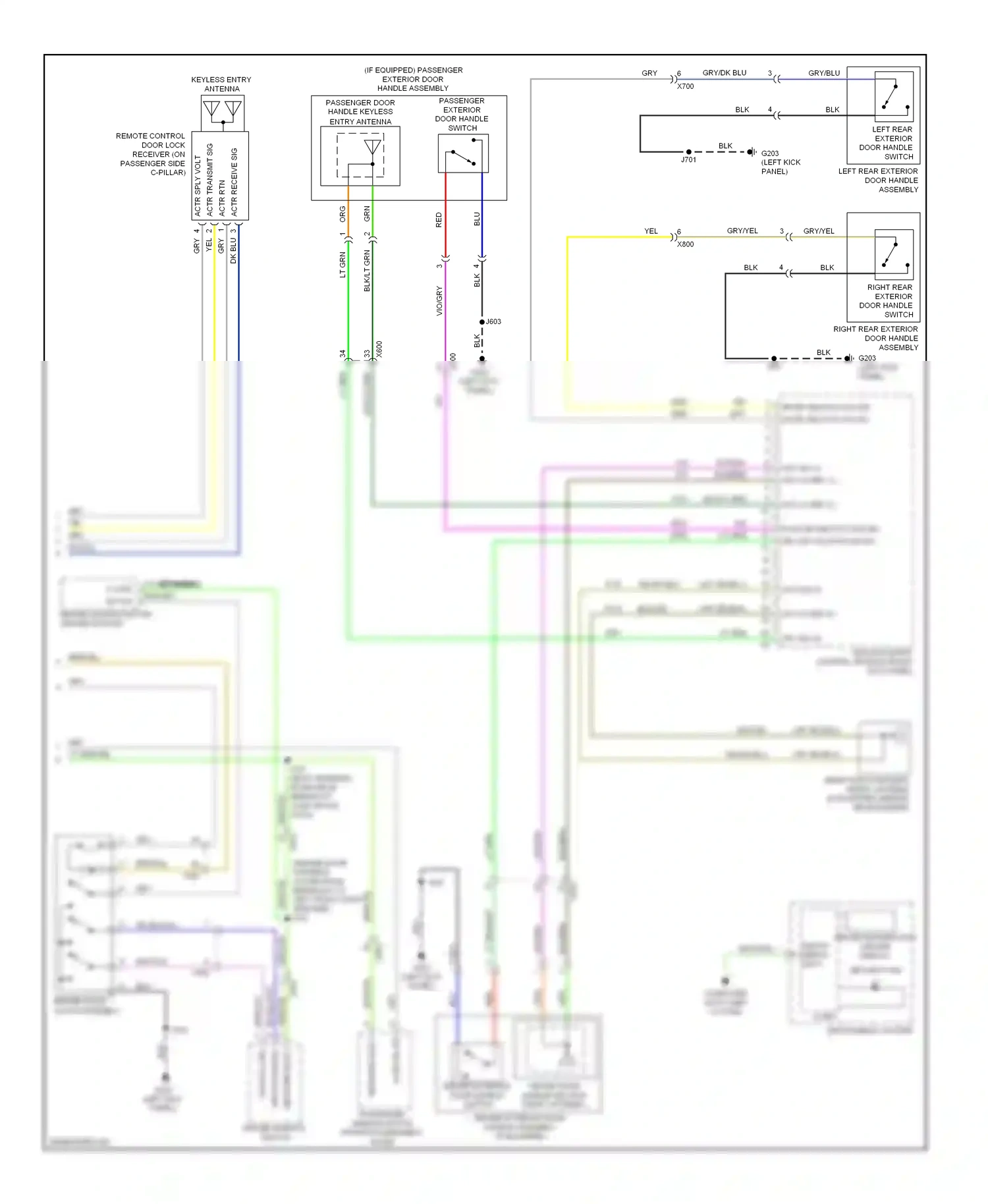 Buick LaCrosse II facelift (2013-2016) keyless entry control module (right kick panel) wiring diagram  (3 of 5)