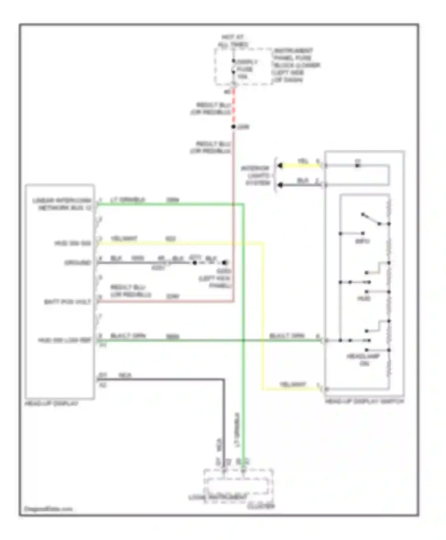 Wiring diagram linear interconn network bus 12 for Buick LaCrosse II facelift (2013-2016) (1 of 1)