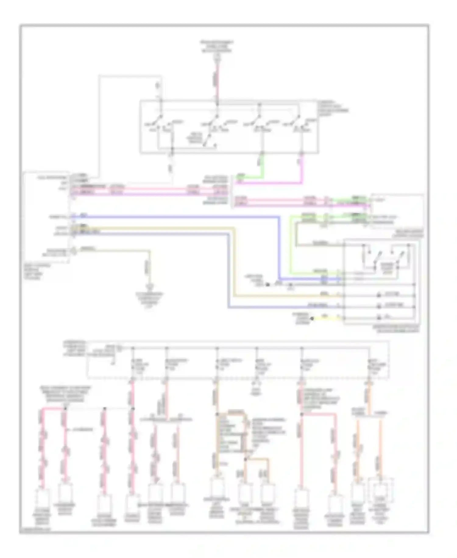 Wiring diagram outside rearview mirror switch for Buick LaCrosse II facelift (2013-2016) (4 of 5)