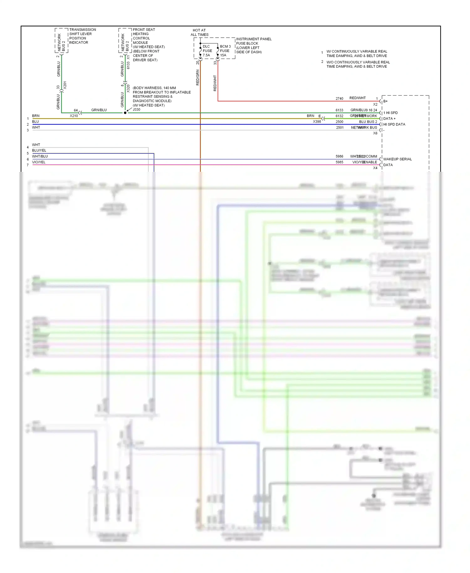 Wiring diagram red/grn for Buick LaCrosse II facelift (2013-2016) (5 of 13)