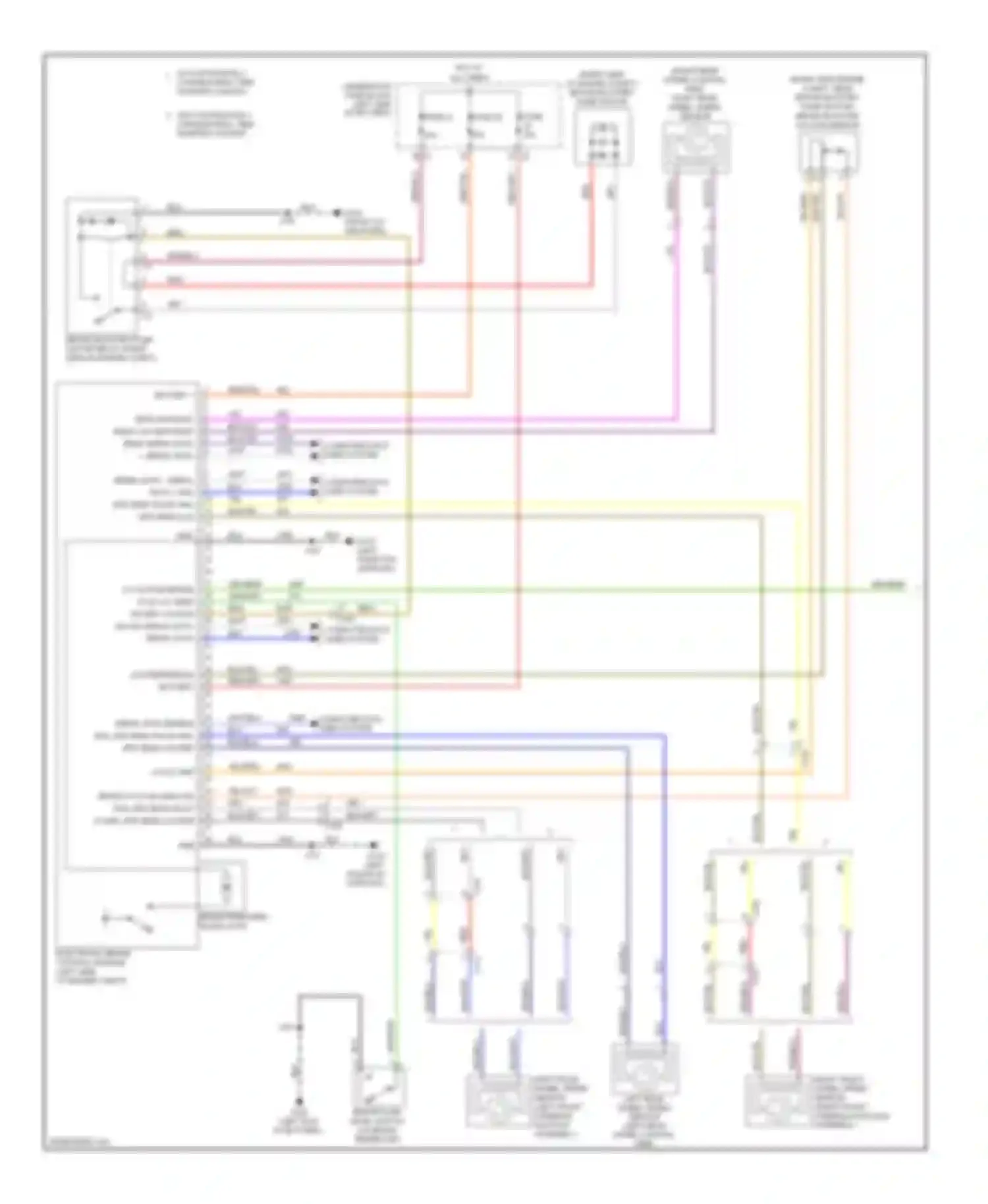 Wiring diagram sens sig right rear low ref right rear serial data + serial data - for Buick LaCrosse II facelift (2013-2016) (1 of 1)