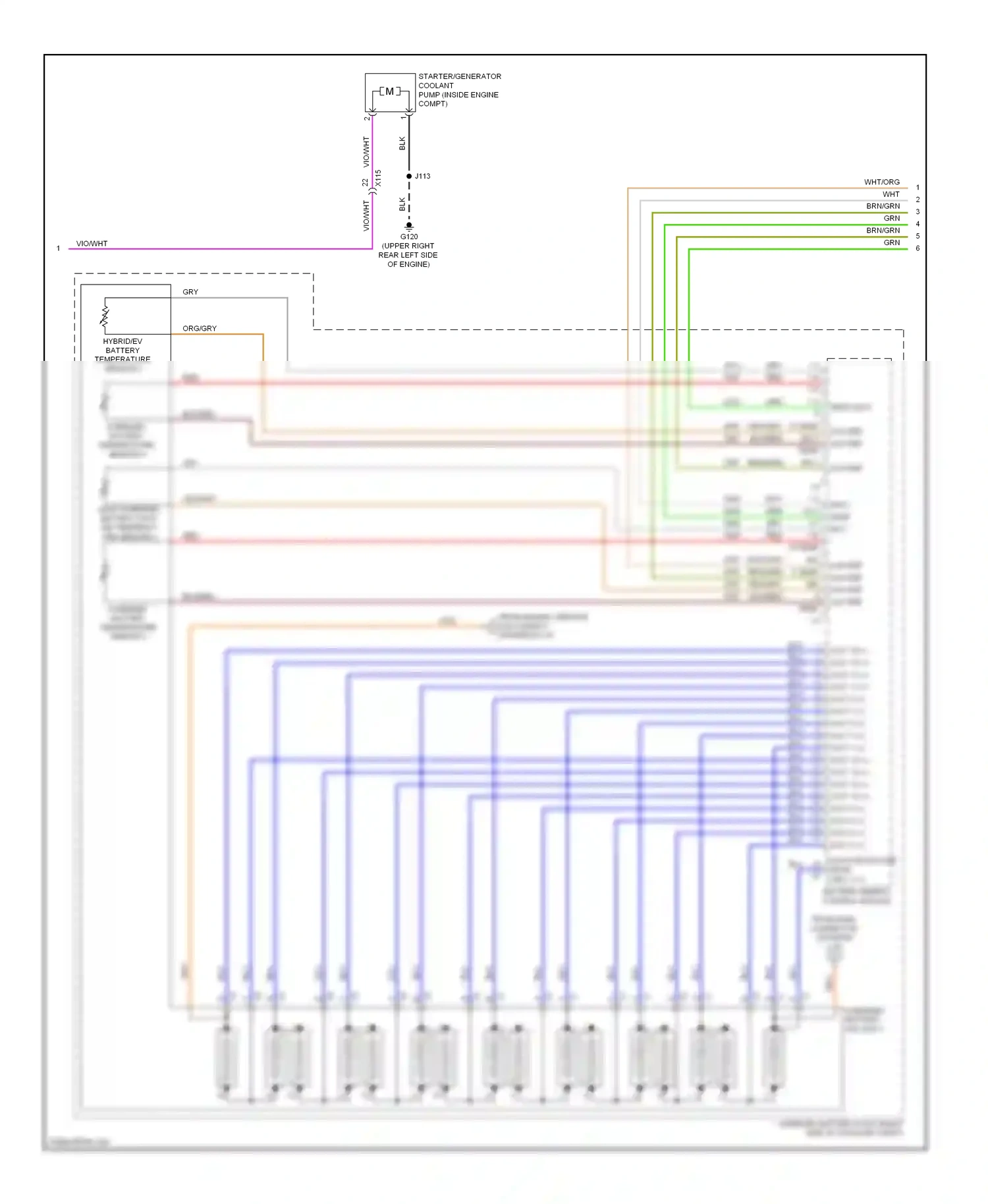 Buick LaCrosse II facelift (2013-2016) starter/generator coolant pump (inside engine compt) wiring diagram  (1 of 1)
