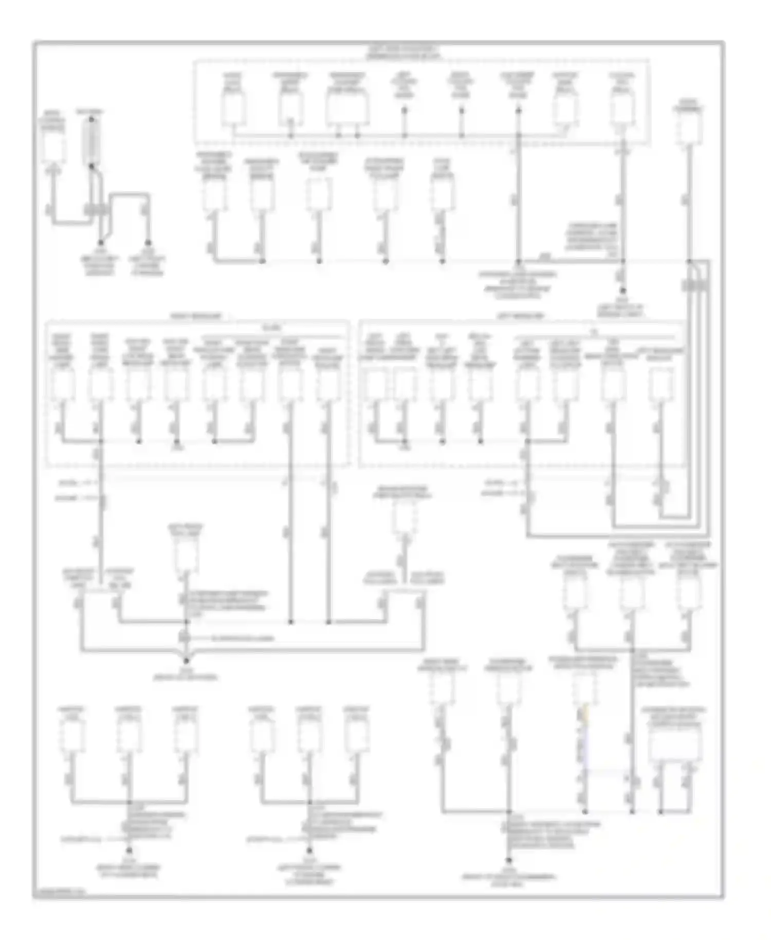 LaCrosse Buick II (2009-2013): Ground distribution circuit (1 of 4)