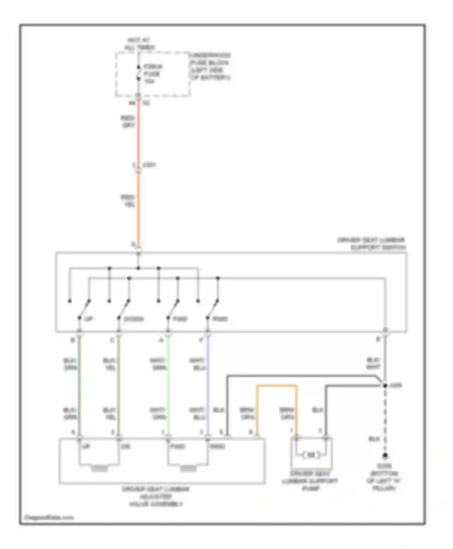 LaCrosse Buick II (2009-2013): Driver"s lumbar circuit
