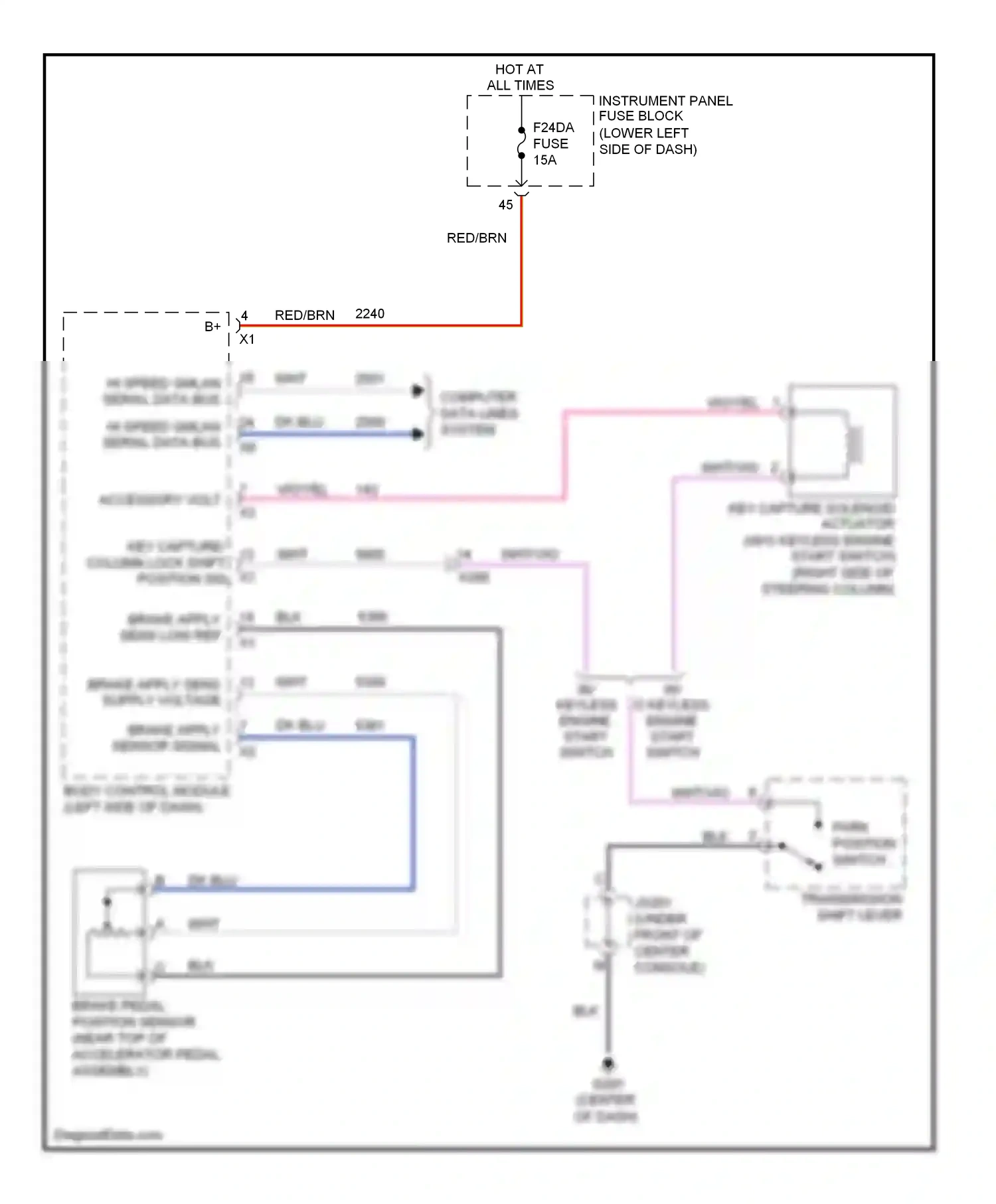 Buick LaCrosse II (2009-2013) accessory volt wiring diagram  (1 of 1)