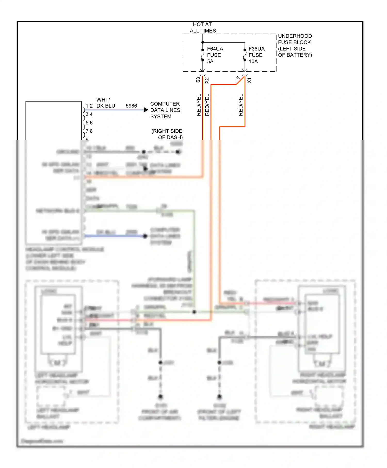 Wiring diagram dk blu for Buick LaCrosse II (2009-2013) (31 of 66)