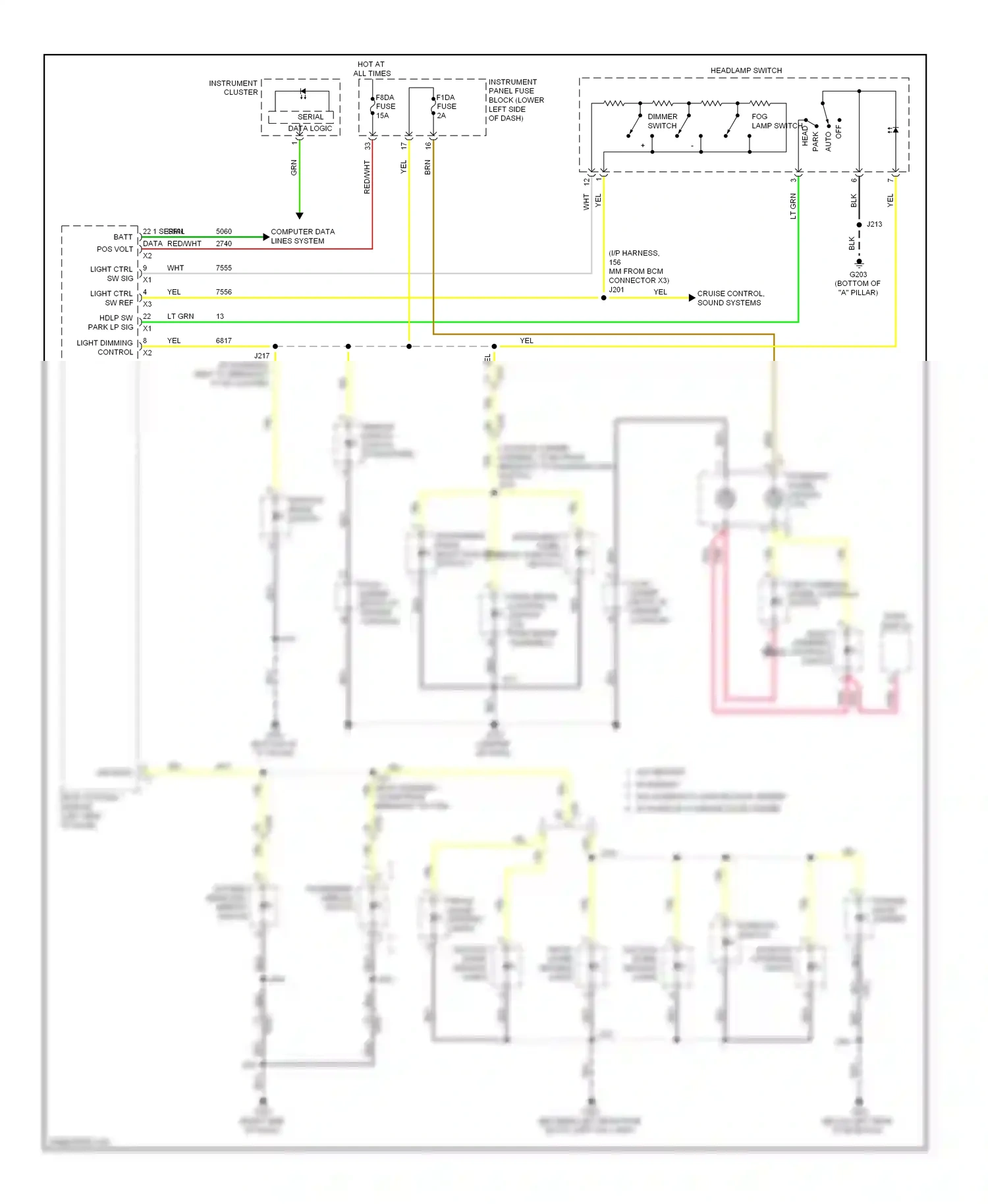 Buick LaCrosse II (2009-2013) horn switch wiring diagram  (3 of 3)
