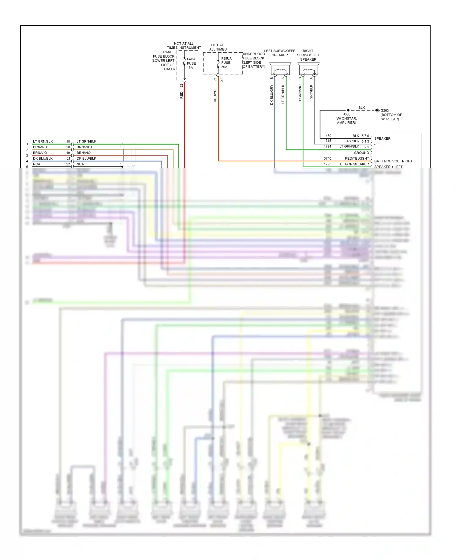 Wiring diagram lt grn/dk blu for Buick LaCrosse II (2009-2013) (11 of 13)