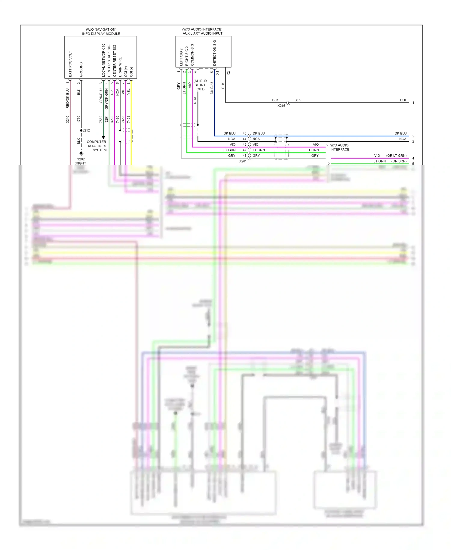Buick LaCrosse II (2009-2013) multimedia player interface module (w/ equipped) wiring diagram  (2 of 2)