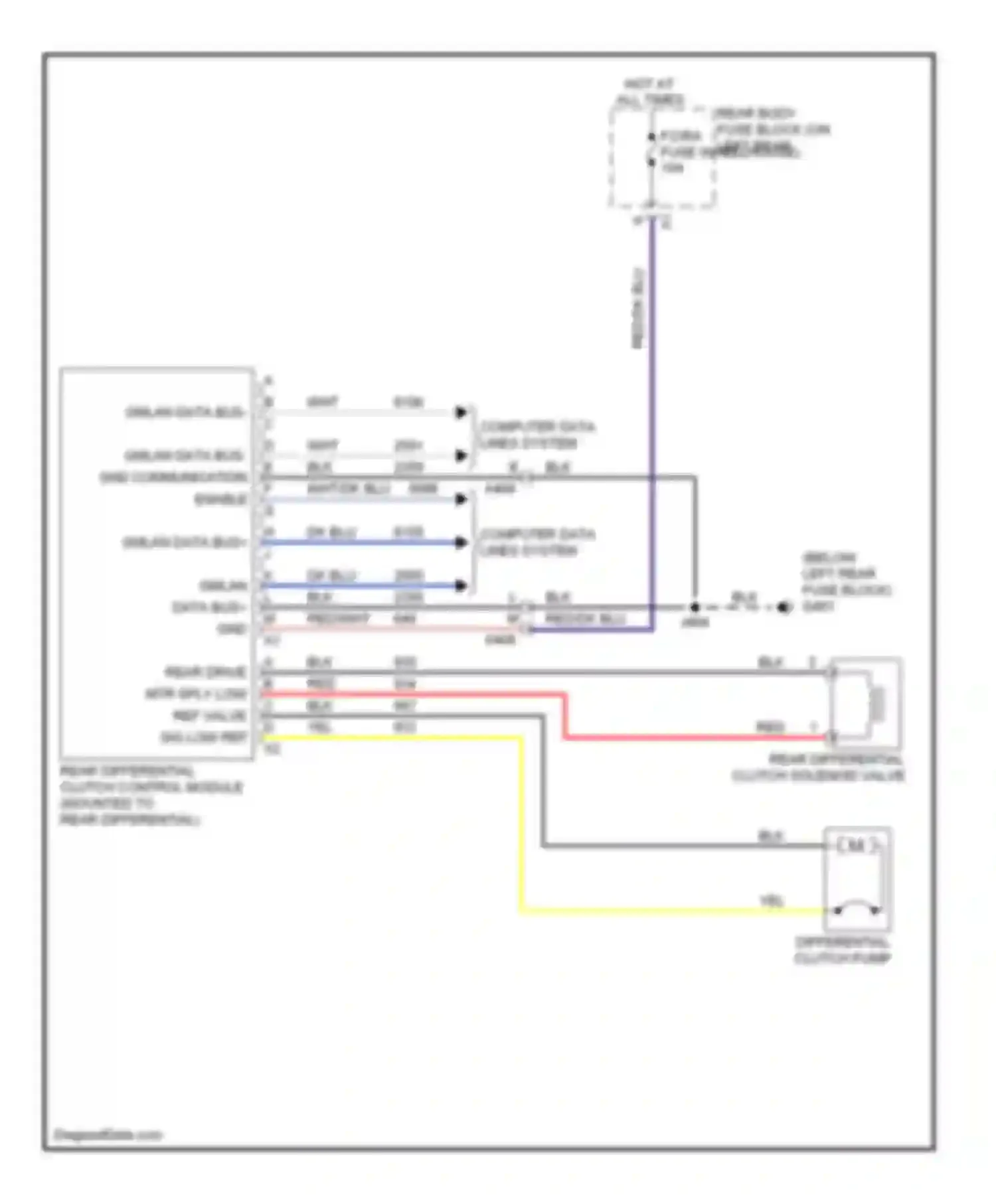 Wiring diagram rear body fuse block (on left rear for Buick LaCrosse II (2009-2013) (1 of 5)
