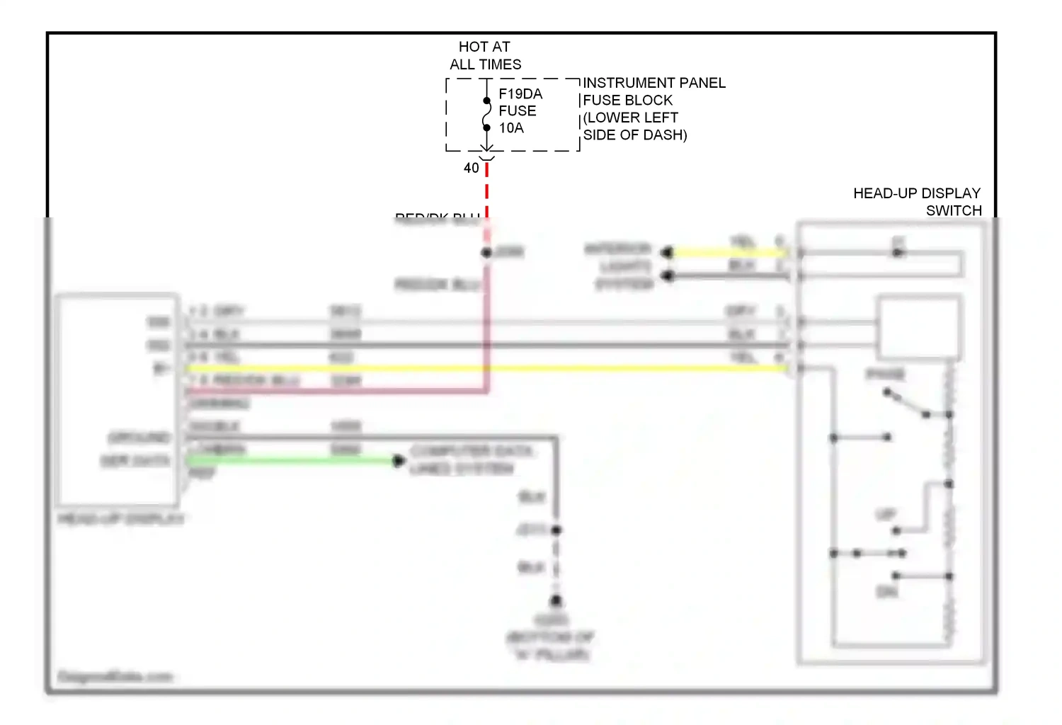 Buick LaCrosse II (2009-2013) red/dk blu wiring diagram  (4 of 21)