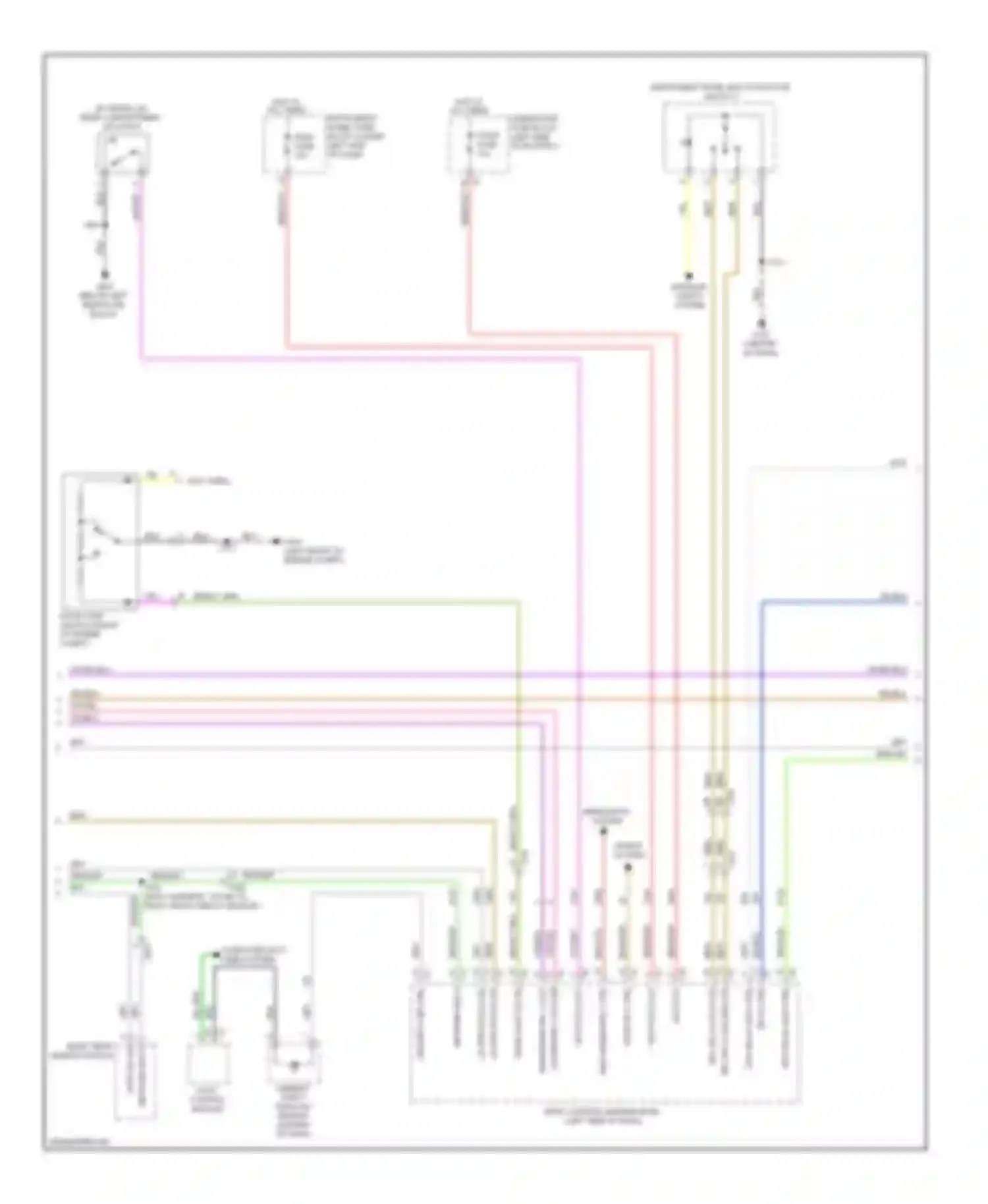 Wiring diagram right rear window switch for Buick LaCrosse II (2009-2013) (4 of 11)
