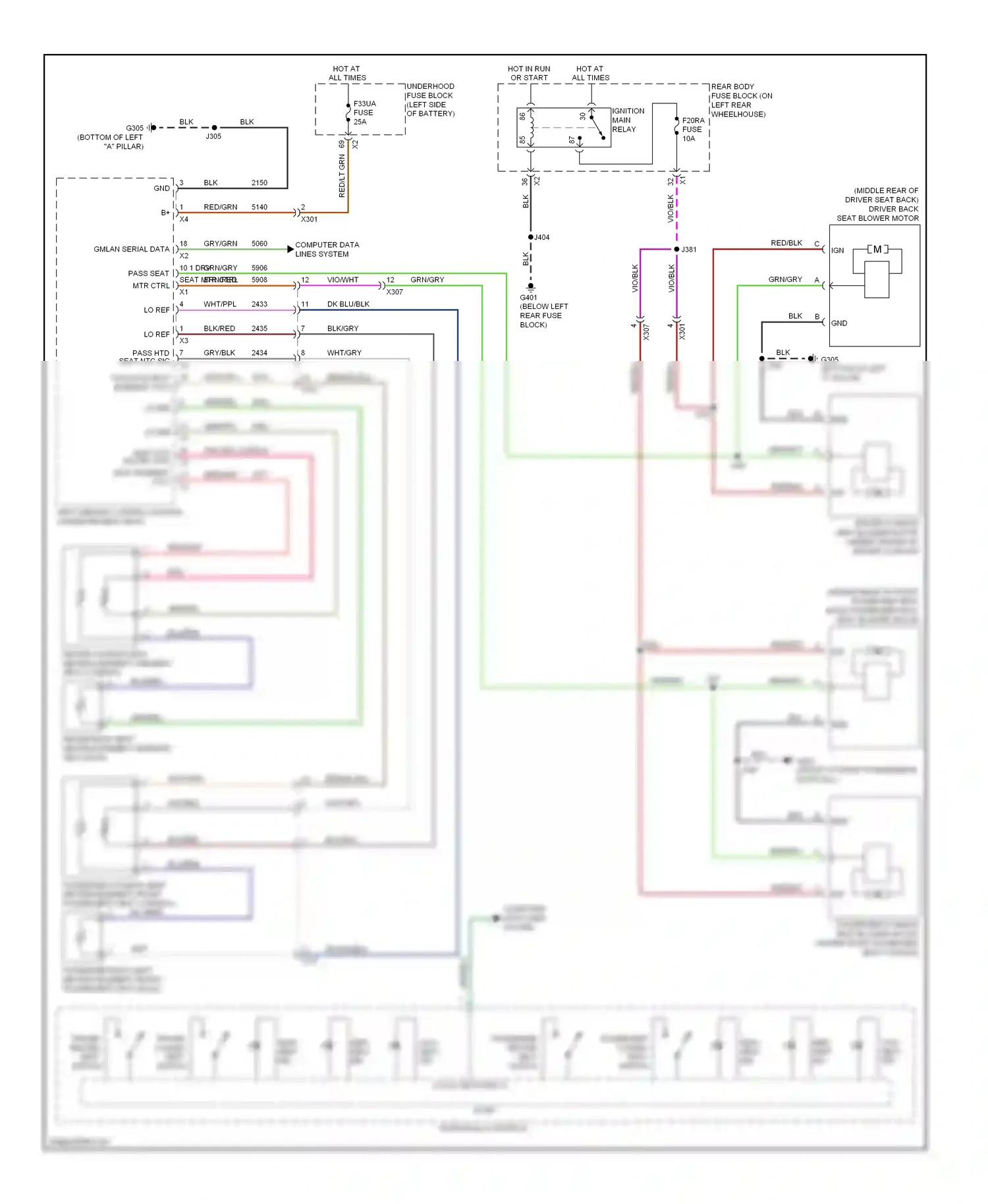 Buick LaCrosse II (2009-2013) vio/wht wiring diagram  (2 of 8)