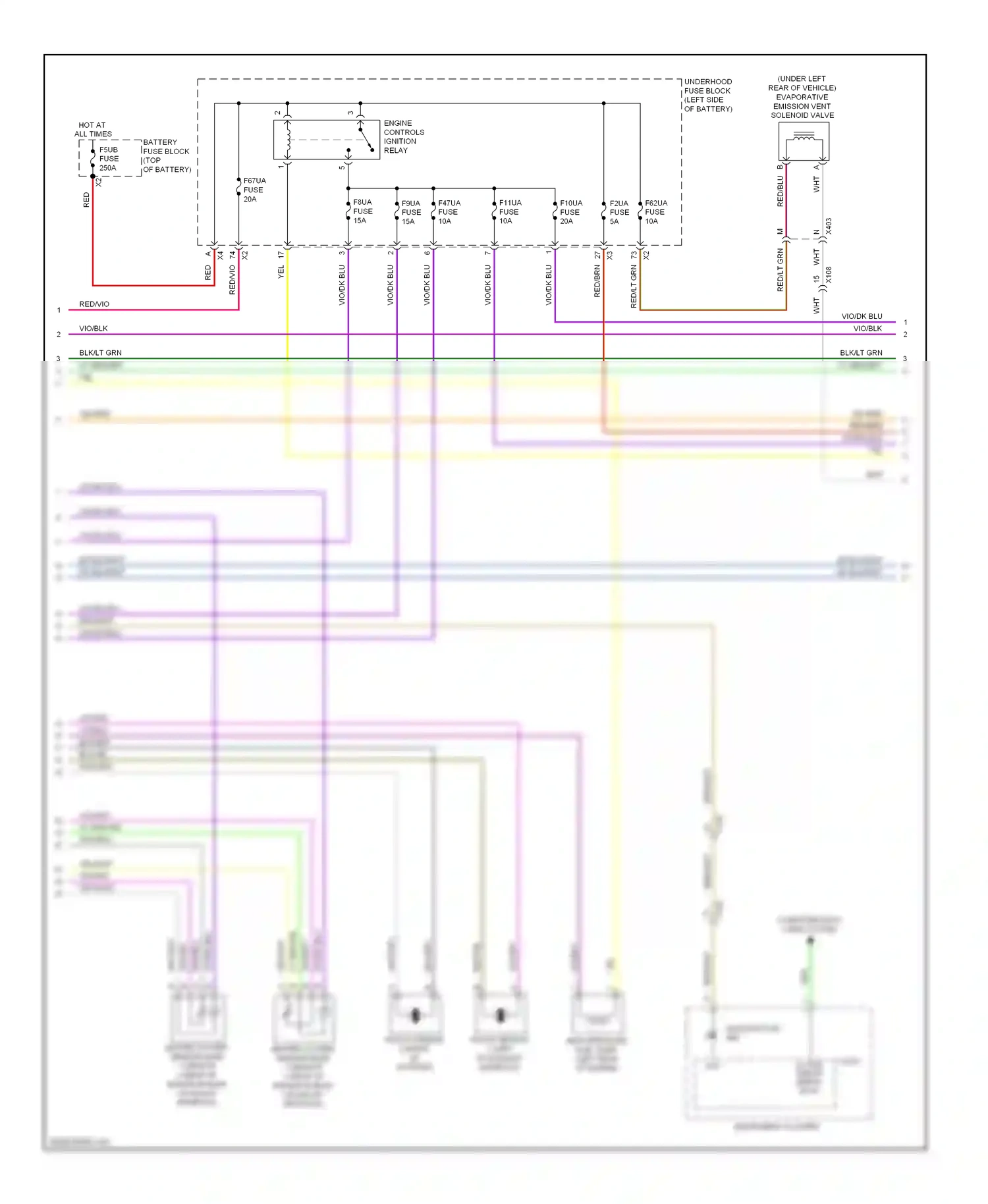Buick LaCrosse II (2009-2013) vio/wht wiring diagram  (7 of 8)