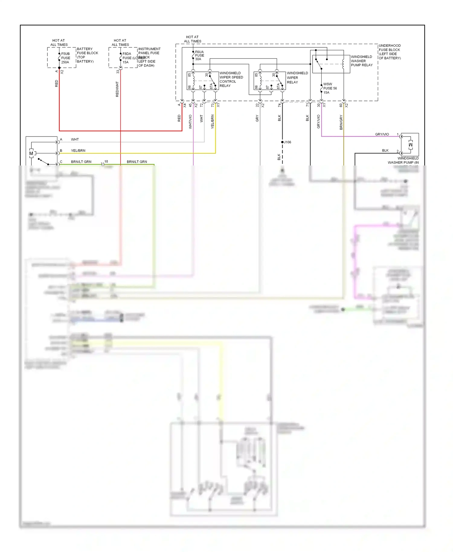 Buick LaCrosse II (2009-2013) windshield wiper relay wiring diagram  (2 of 2)