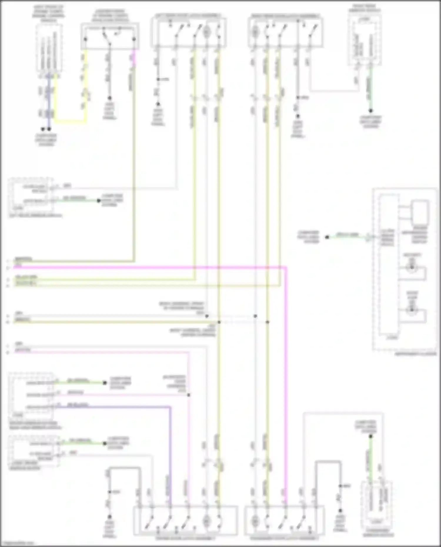 LaCrosse Buick III (2016-2019): Power door locks circuit, w/o passive keyless entry (2 of 2)