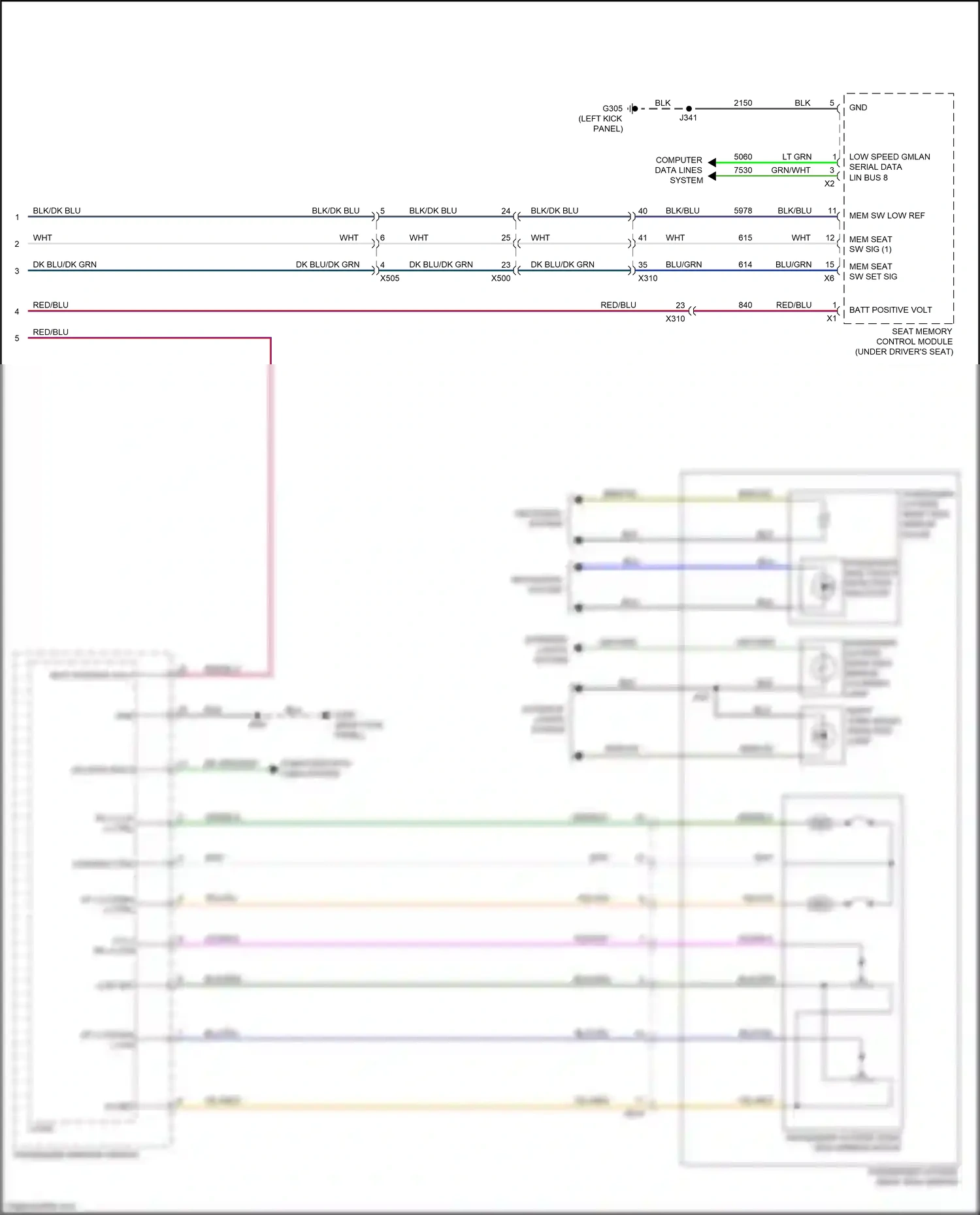 Wiring diagram blk/blu for Buick LaCrosse III (2016-2019) (5 of 8)