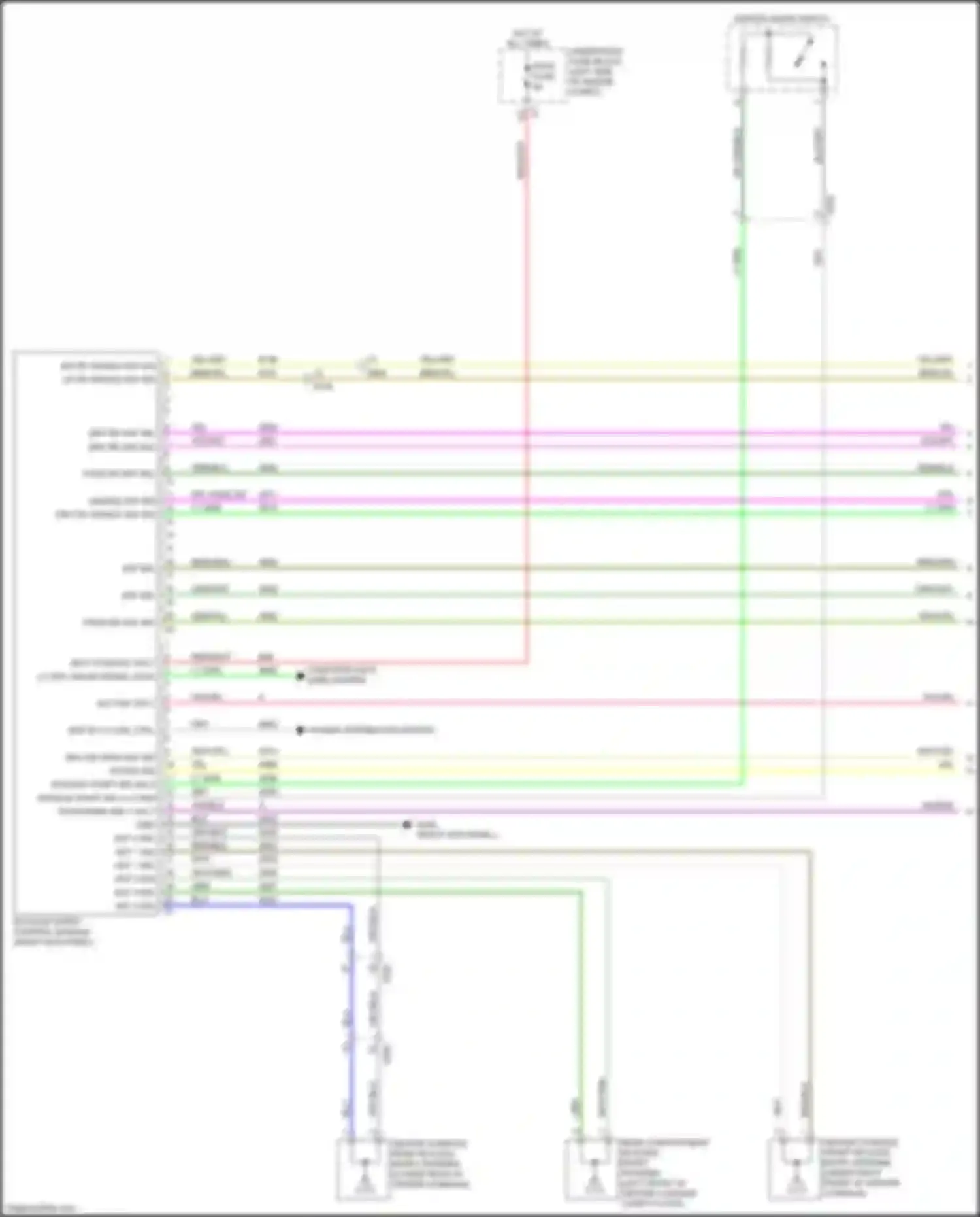 Wiring diagram center console front keyless entry antenna for Buick LaCrosse III (2016-2019) (1 of 2)