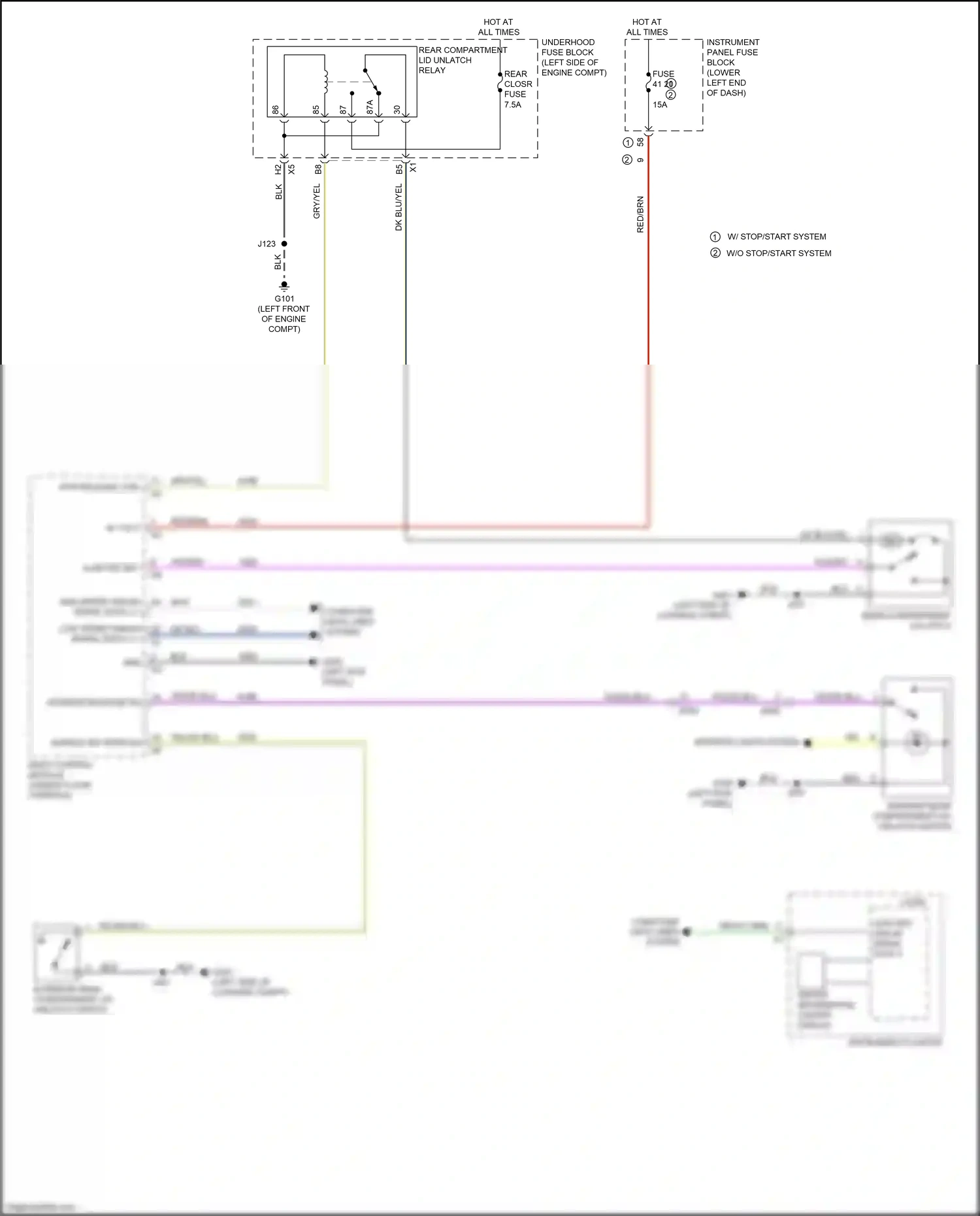 Wiring diagram dk blu for Buick LaCrosse III (2016-2019) (59 of 74)