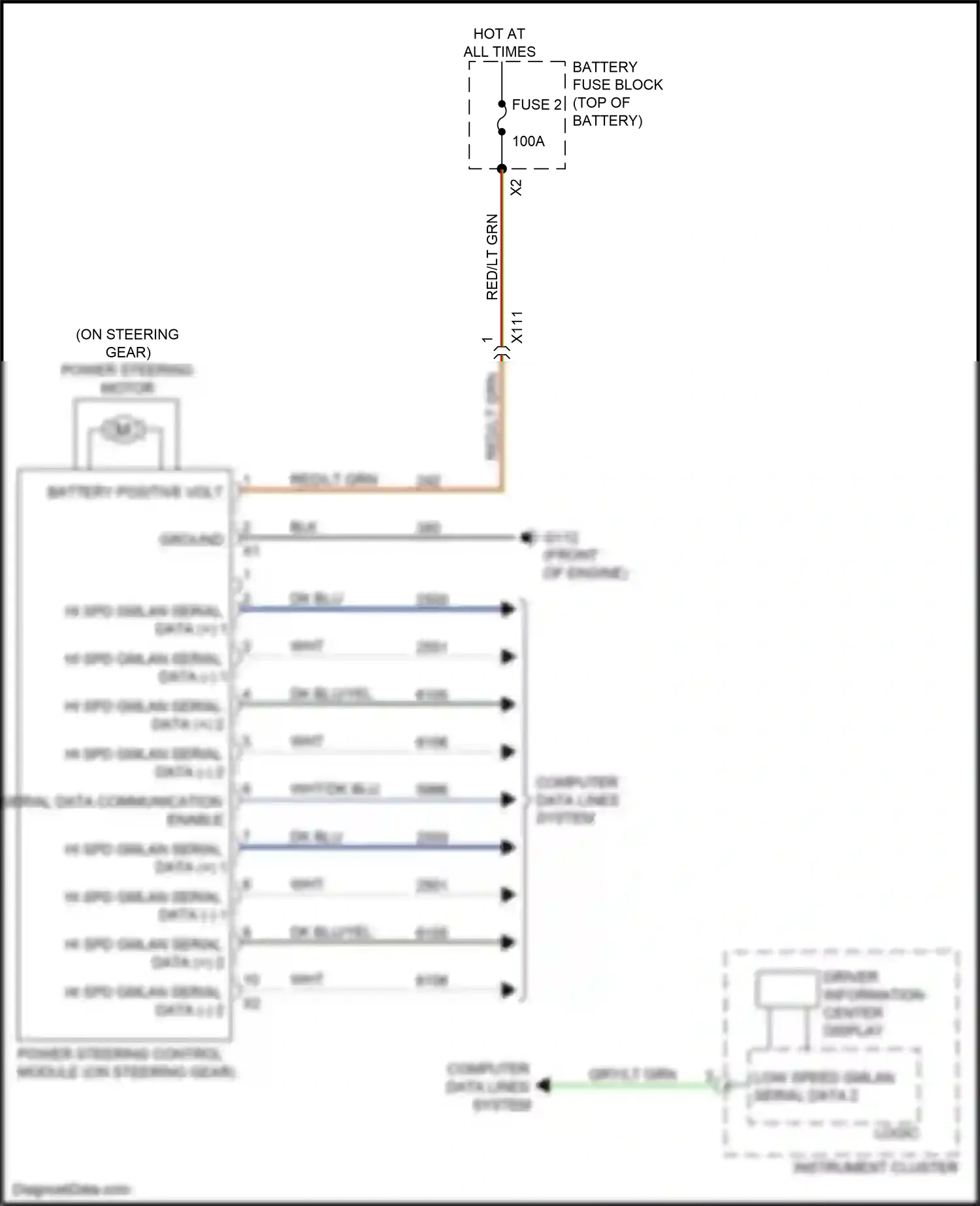 Wiring diagram dk blu for Buick LaCrosse III (2016-2019) (13 of 74)