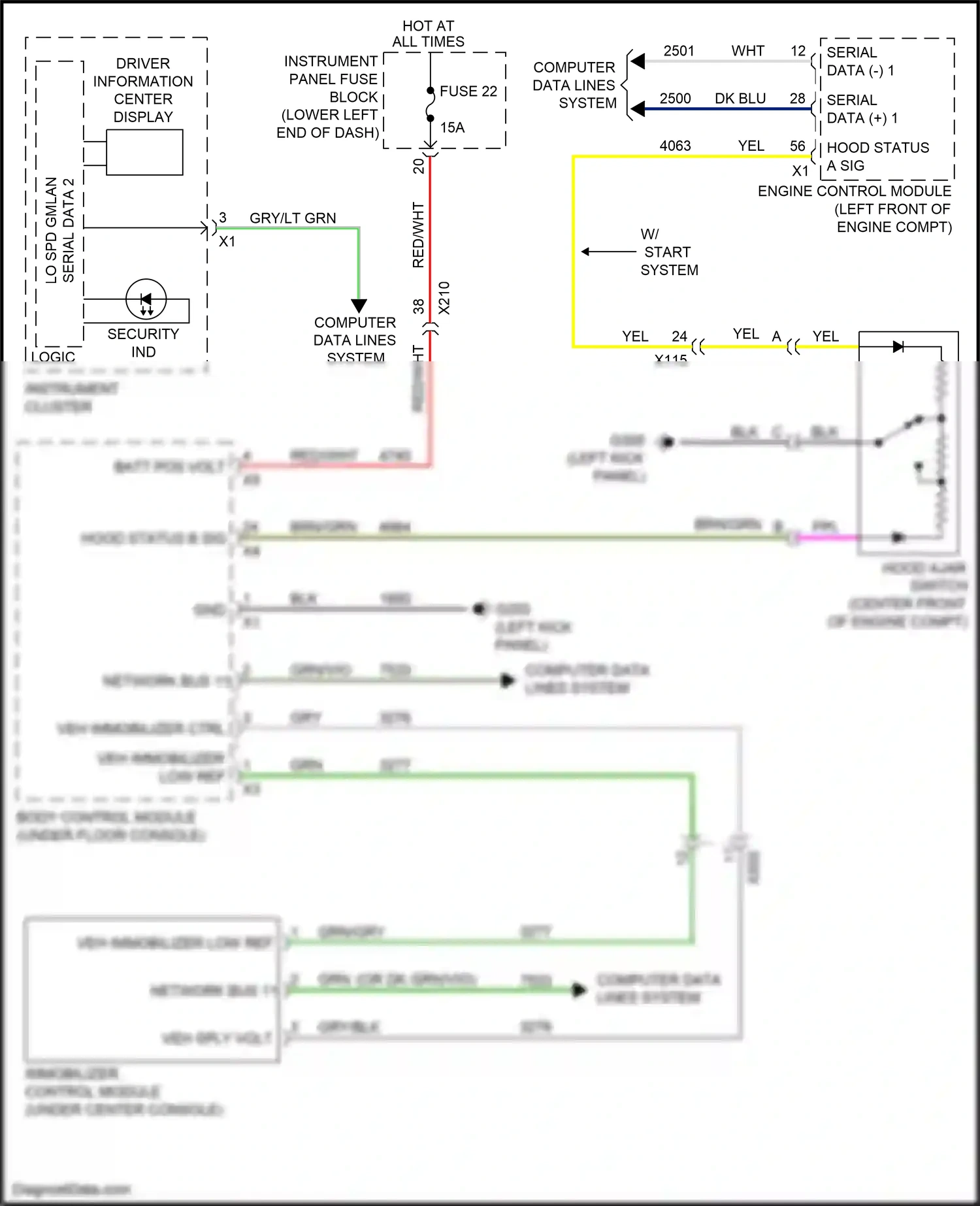 Wiring diagram dk blu for Buick LaCrosse III (2016-2019) (18 of 74)