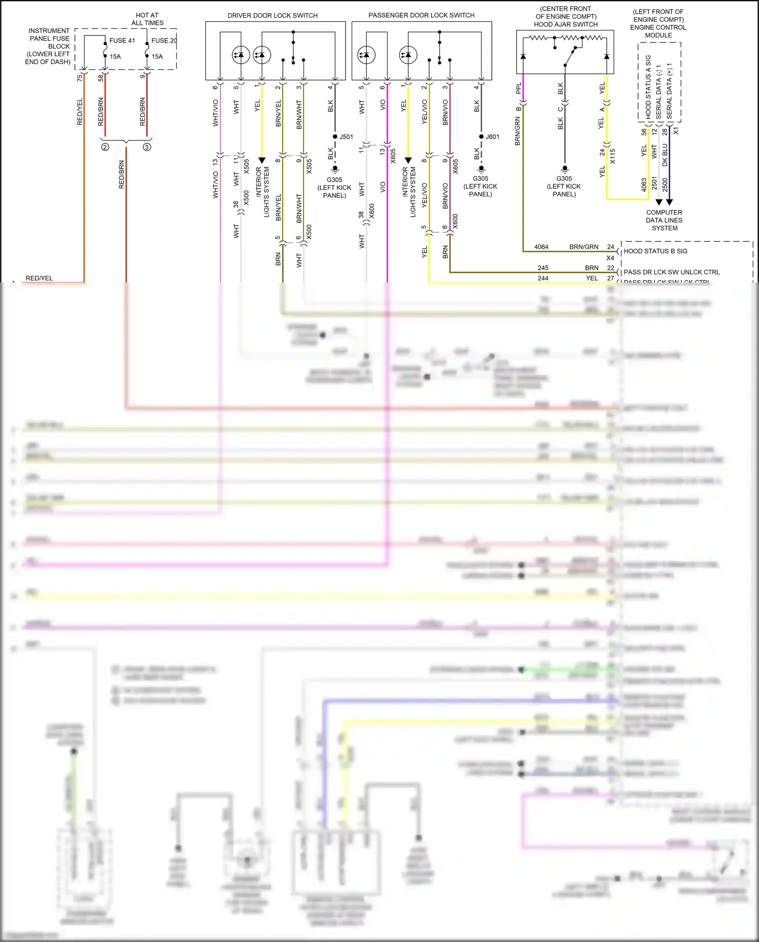 Wiring diagram dk blu for Buick LaCrosse III (2016-2019) (15 of 74)