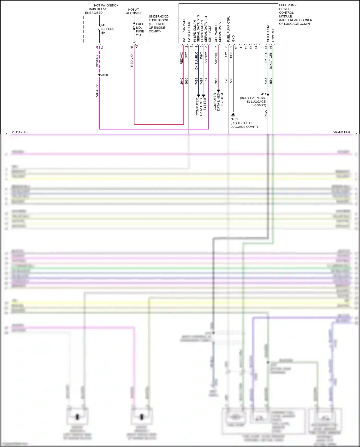 Wiring diagram dk blu/vio for Buick LaCrosse III (2016-2019) (22 of 22)