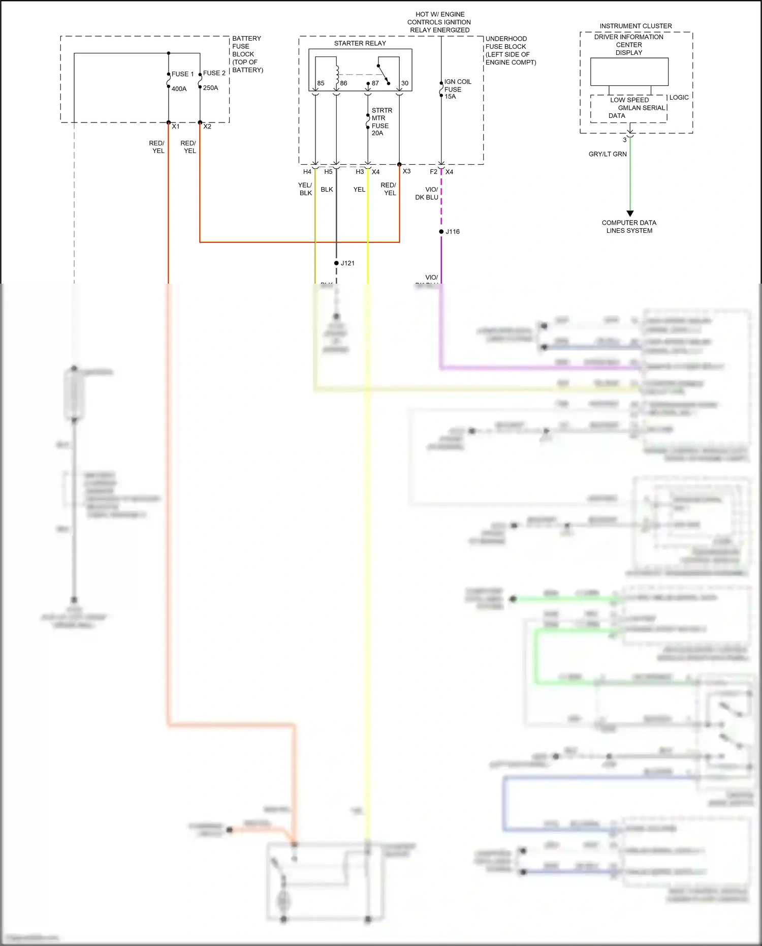 Buick LaCrosse III (2016-2019) engine control module (left front of engine compt) wiring diagram  (6 of 8)
