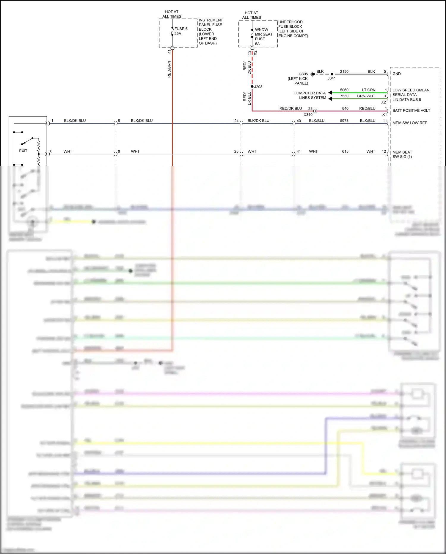 Buick LaCrosse III (2016-2019) exit wiring diagram  (2 of 3)