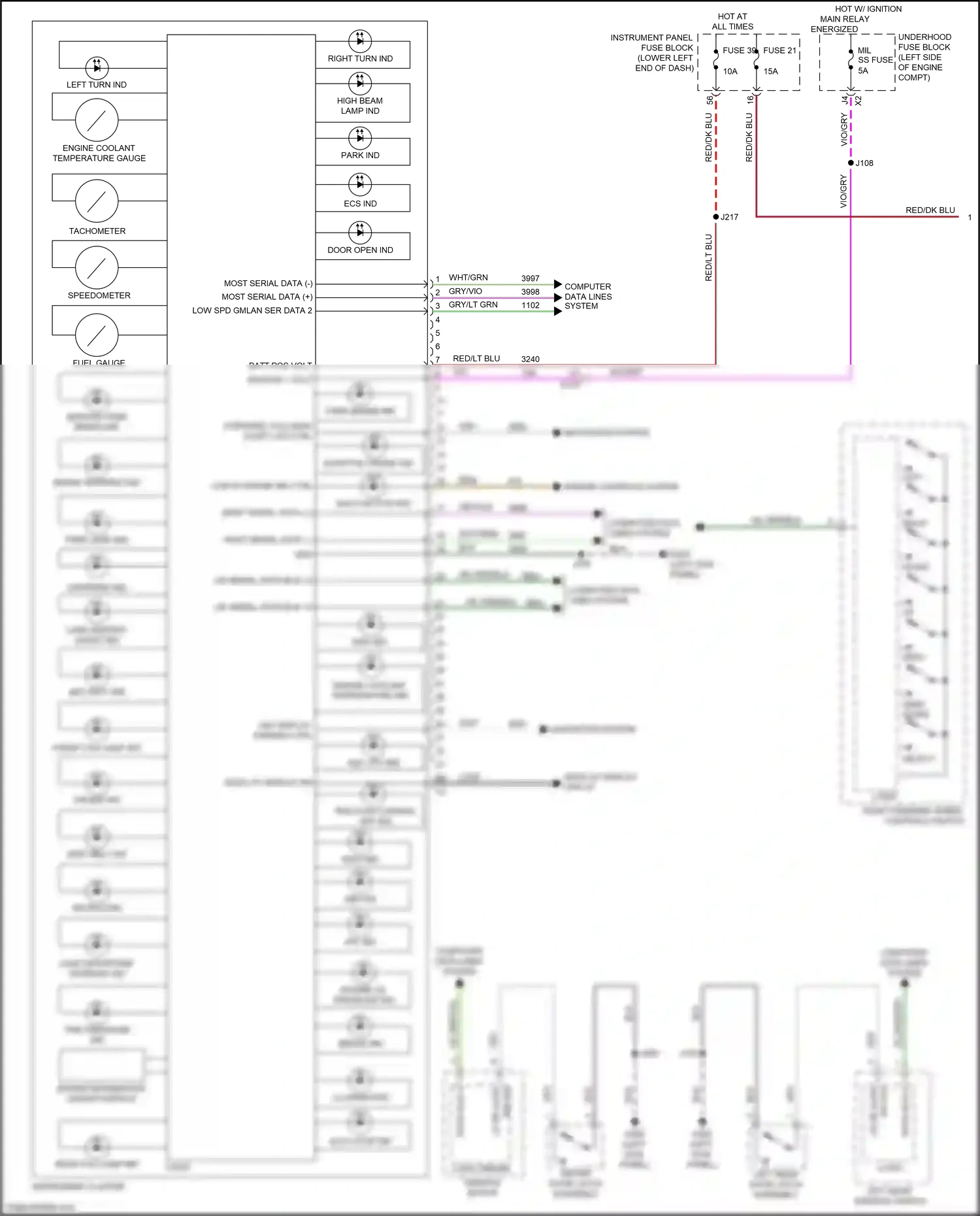 Wiring diagram left rear window switch for Buick LaCrosse III (2016-2019) (12 of 12)