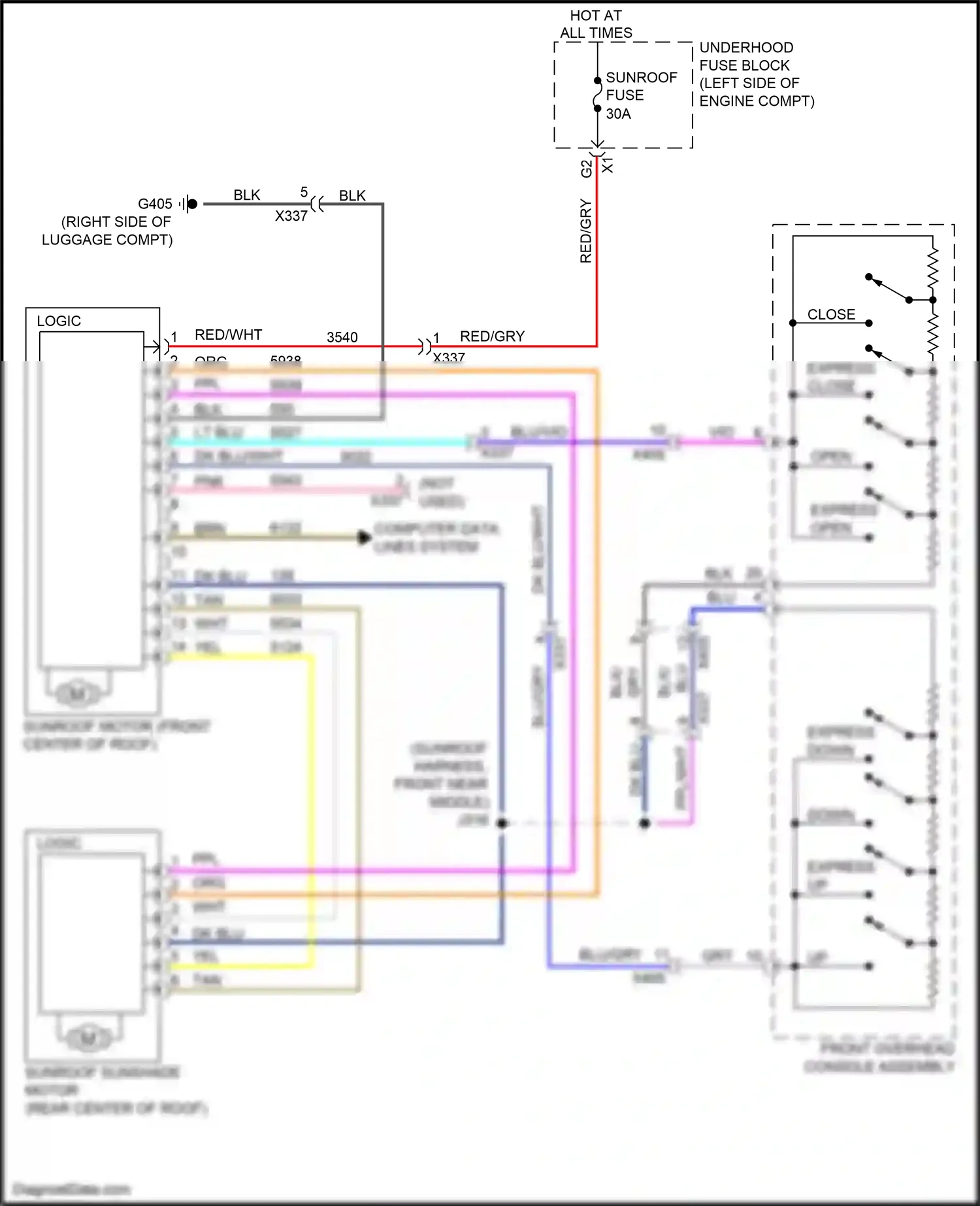 Wiring diagram lt blu for Buick LaCrosse III (2016-2019) (7 of 10)