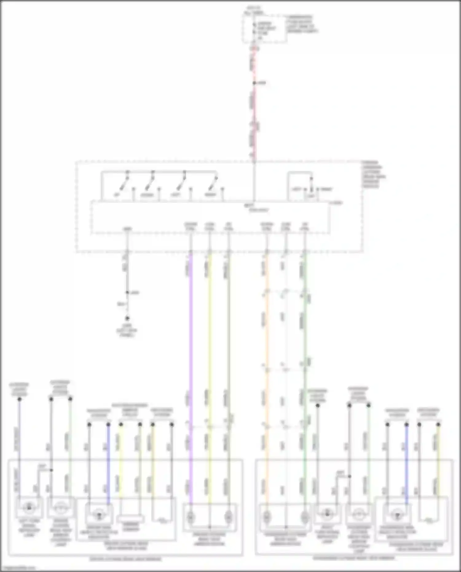 Wiring diagram passenger side object detection indicator for Buick LaCrosse III (2016-2019) (2 of 2)