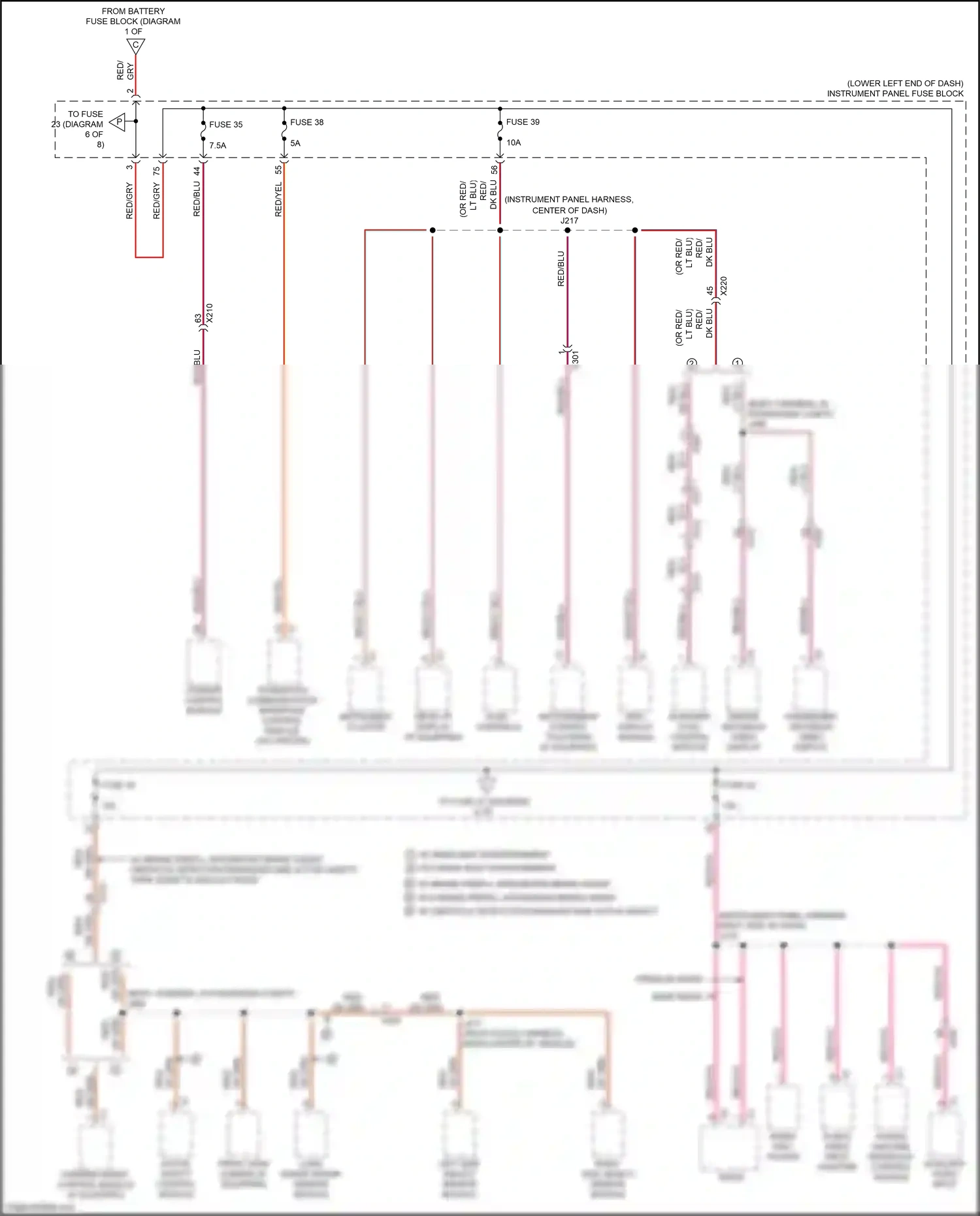 Wiring diagram red/blu for Buick LaCrosse III (2016-2019) (9 of 22)