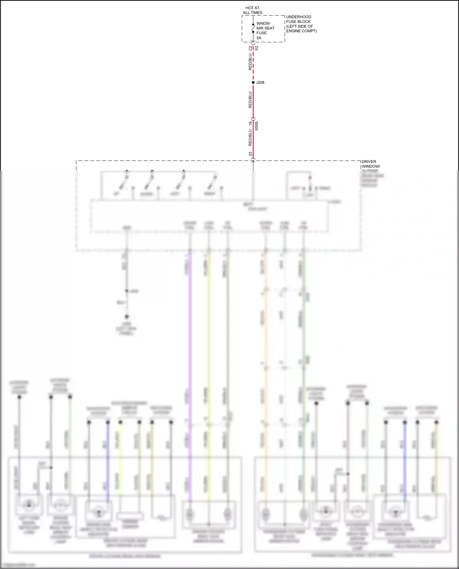 Wiring diagram red/blu for Buick LaCrosse III (2016-2019) (10 of 22)