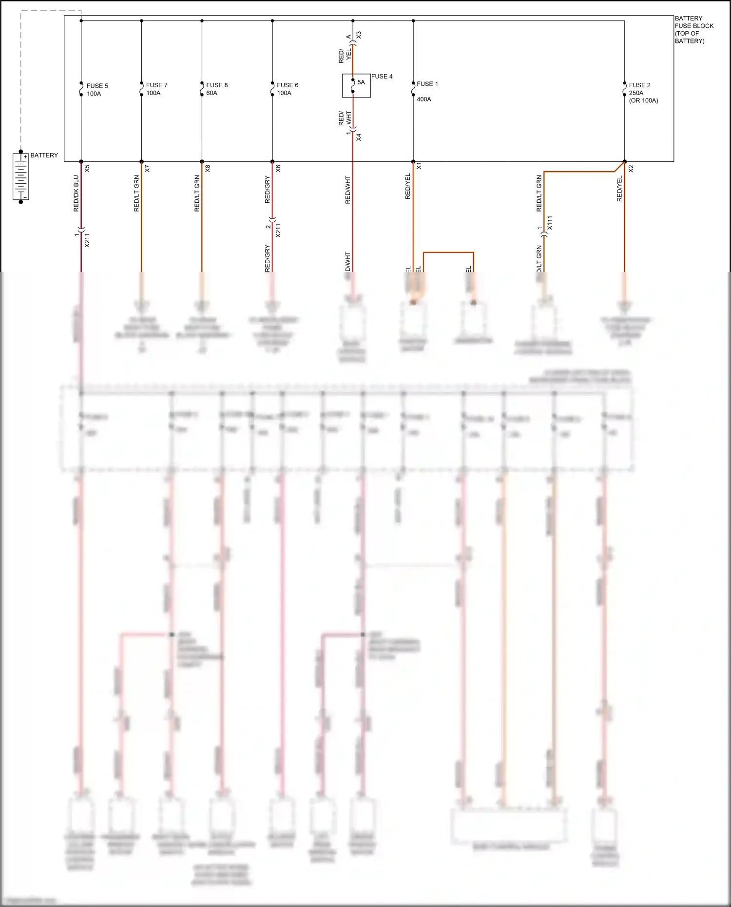 Wiring diagram starter motor for Buick LaCrosse III (2016-2019) (2 of 3)