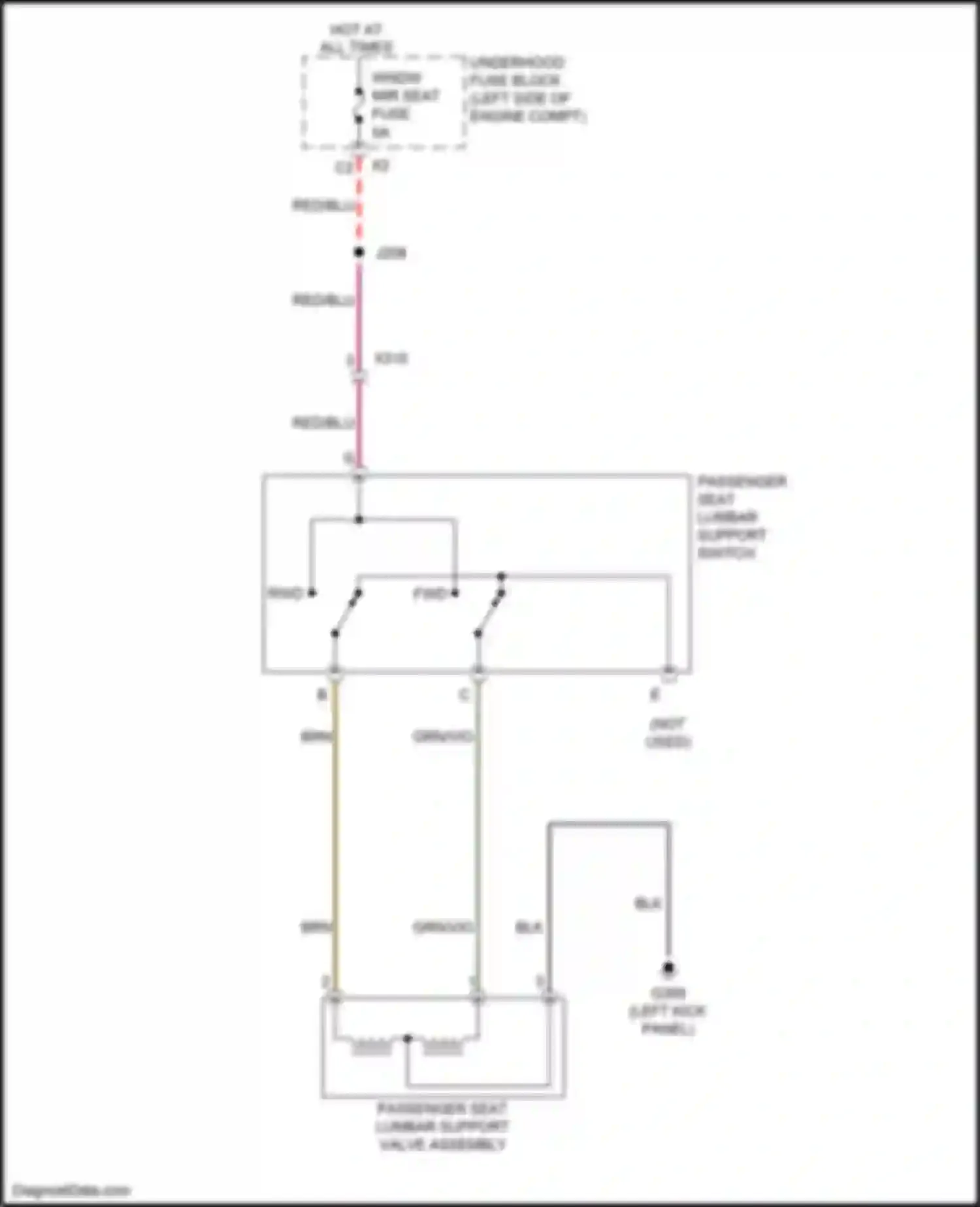 Wiring diagram underhood fuse block for Buick LaCrosse III (2016-2019) (2 of 50)