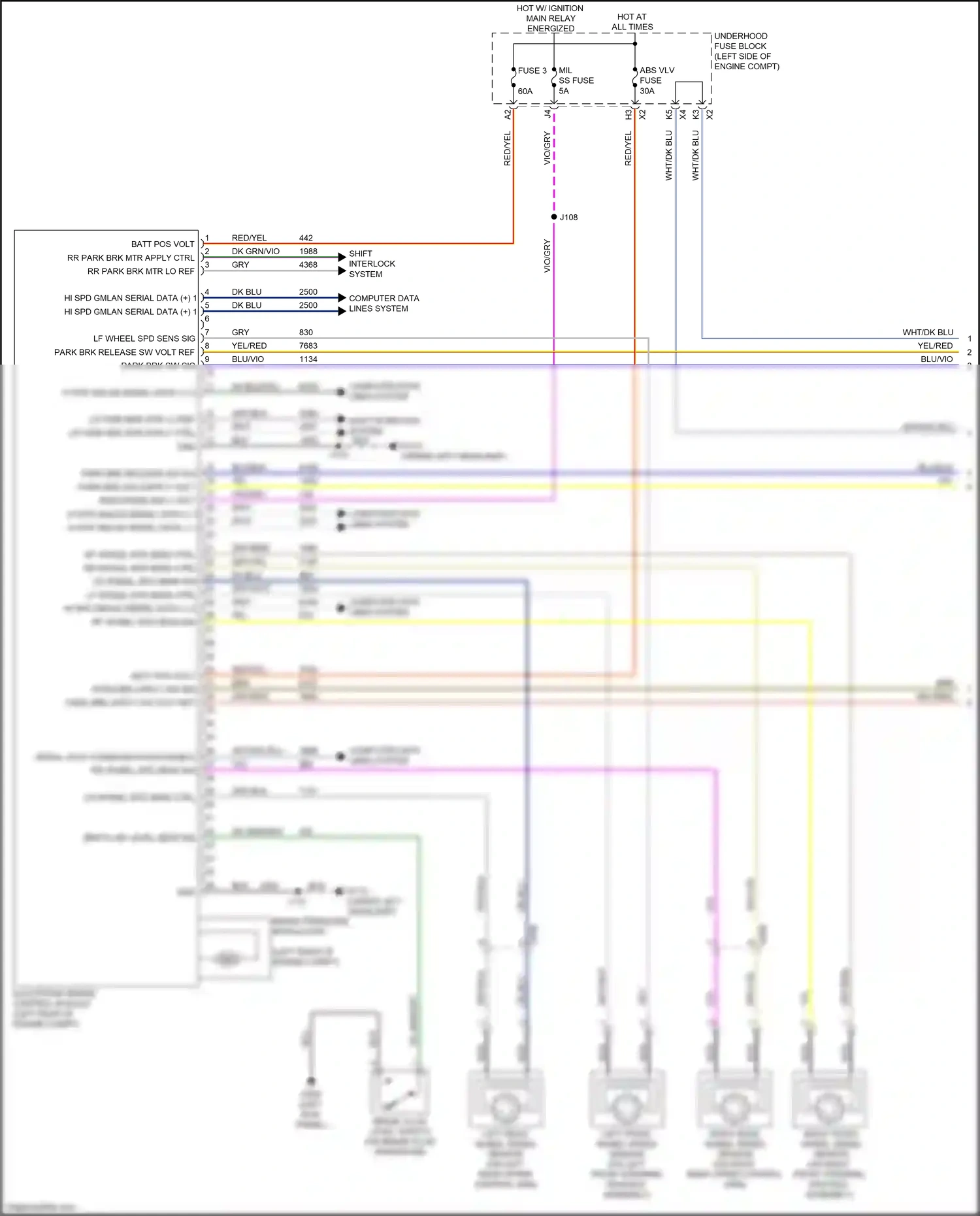Wiring diagram vio for Buick LaCrosse III (2016-2019) (1 of 36)