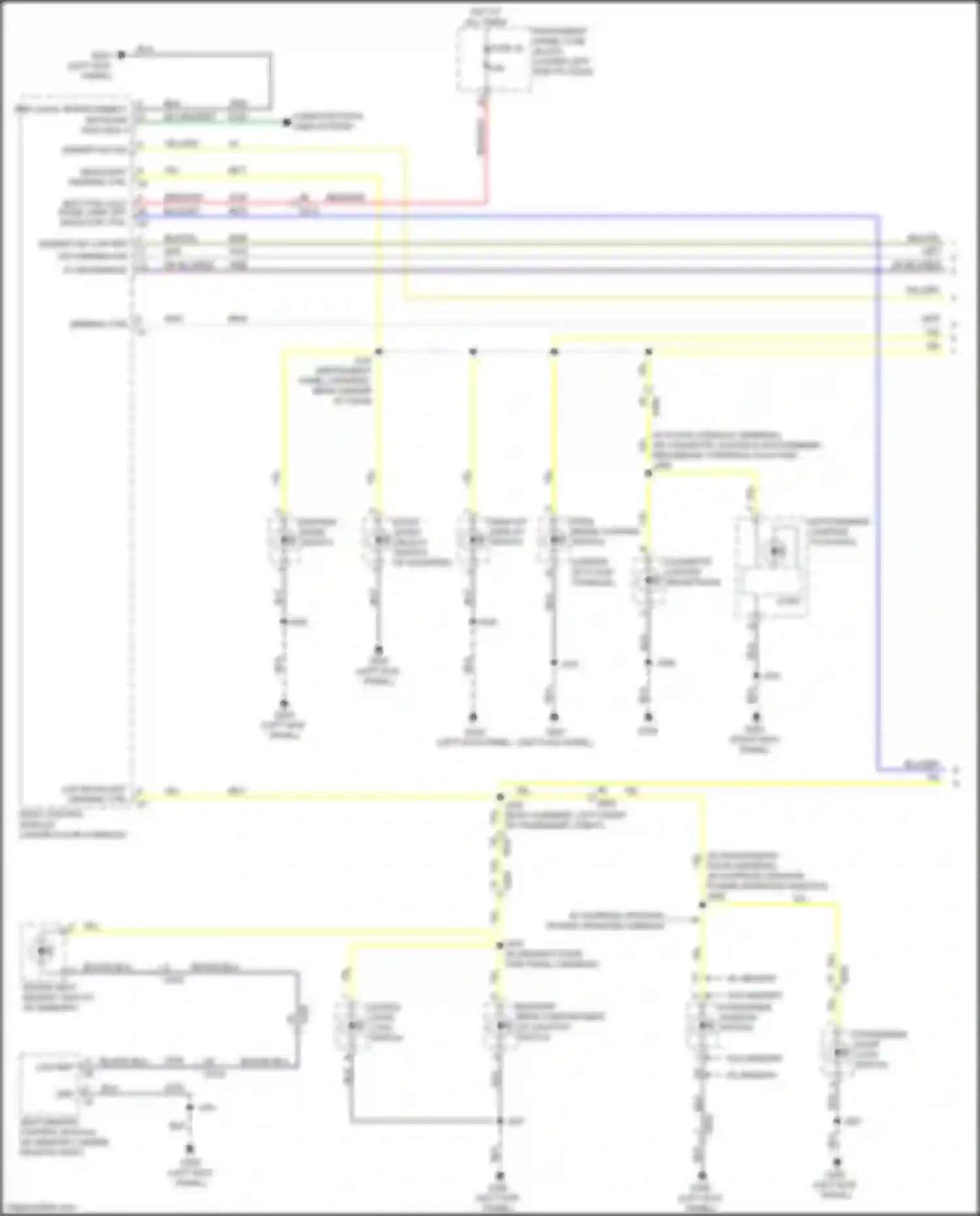 Wiring diagram w/ express up/down power operated window for Buick LaCrosse III (2016-2019) (1 of 1)