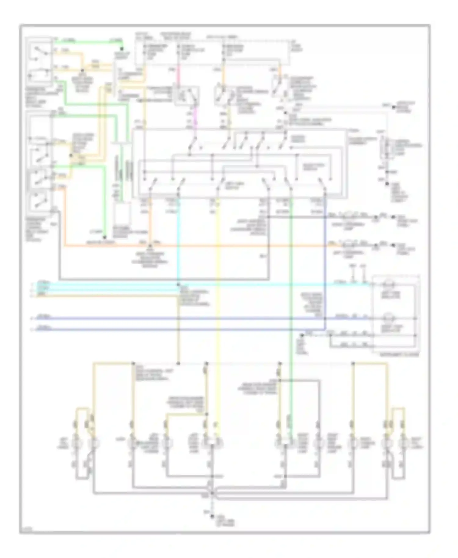 LeSabre Buick VII (1992-1999): Exterior lamps circuit (2 of 2)