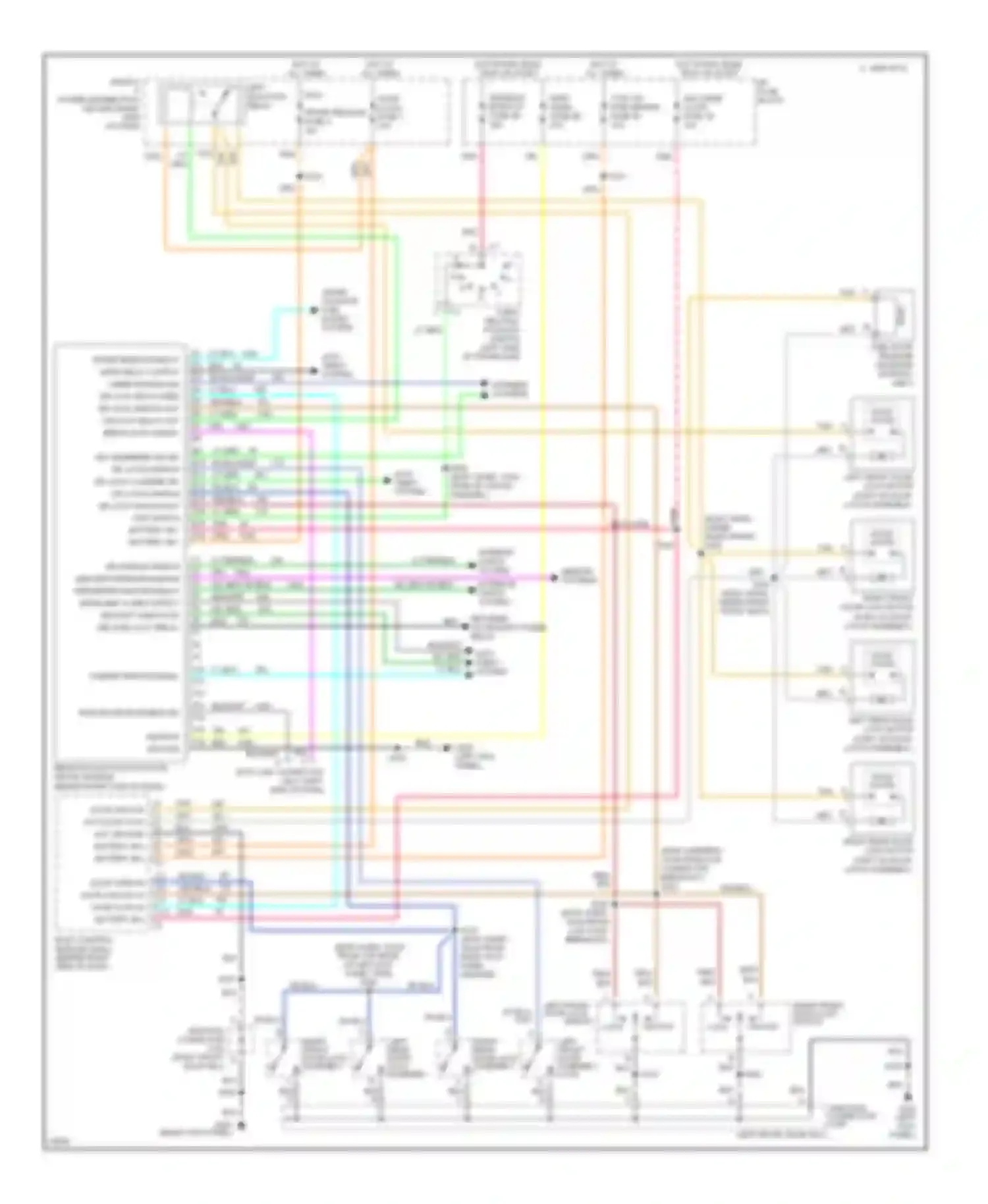 Wiring diagram left front right rear for Buick LeSabre VII (1992-1999) (1 of 1)
