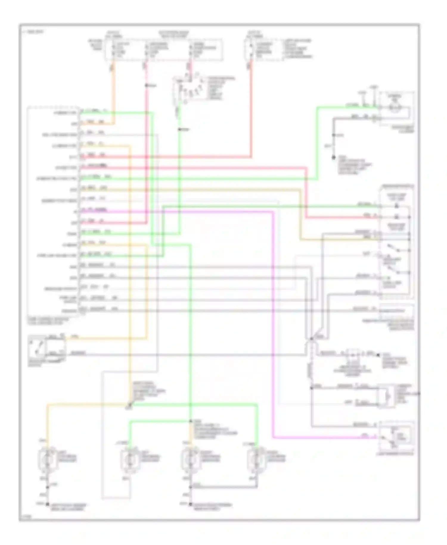 Wiring diagram pnk hlmp on led ctrl for Buick LeSabre VII (1992-1999) (1 of 1)