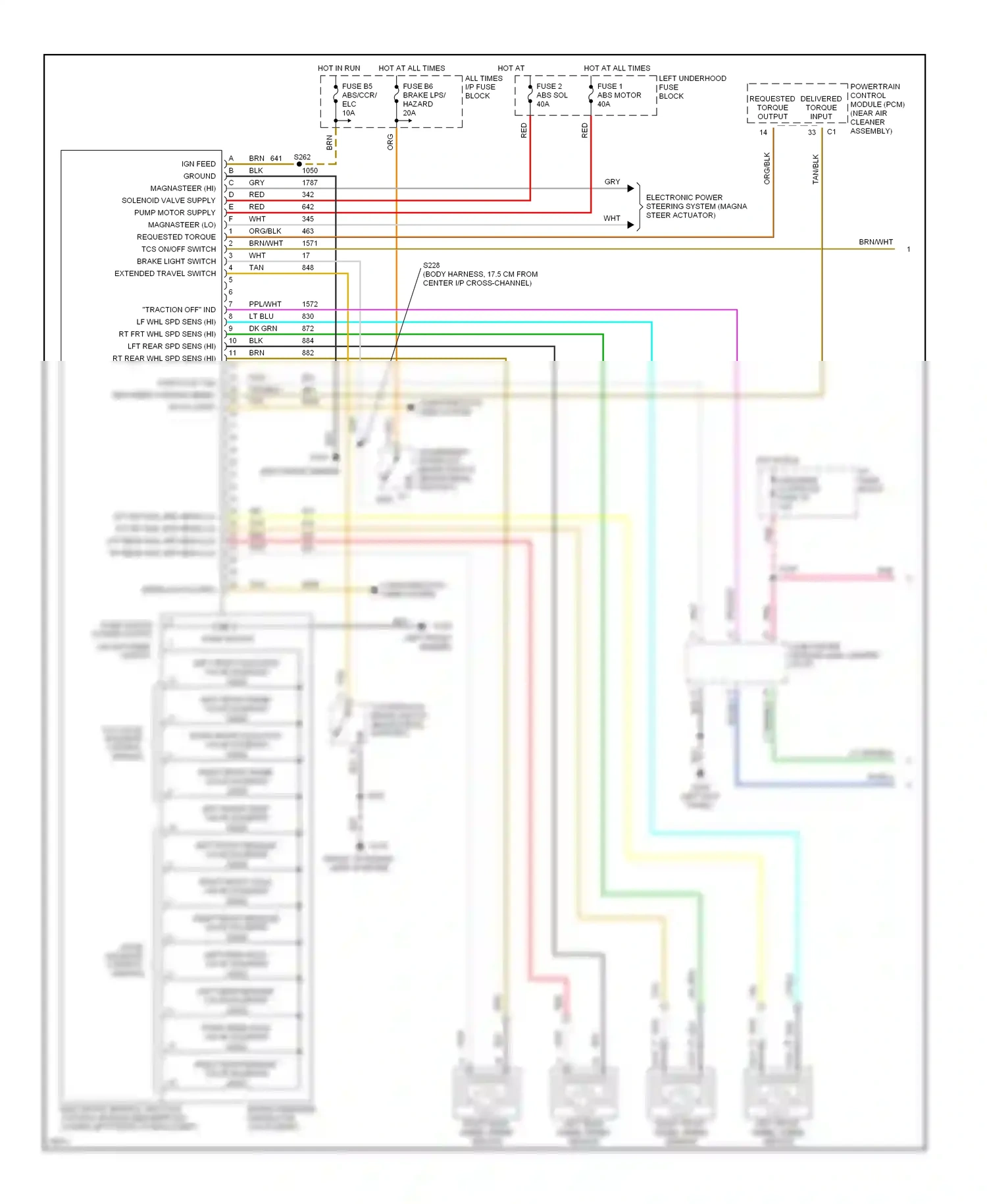 Buick LeSabre VII (1992-1999) serial data (uart) wiring diagram  (1 of 2)