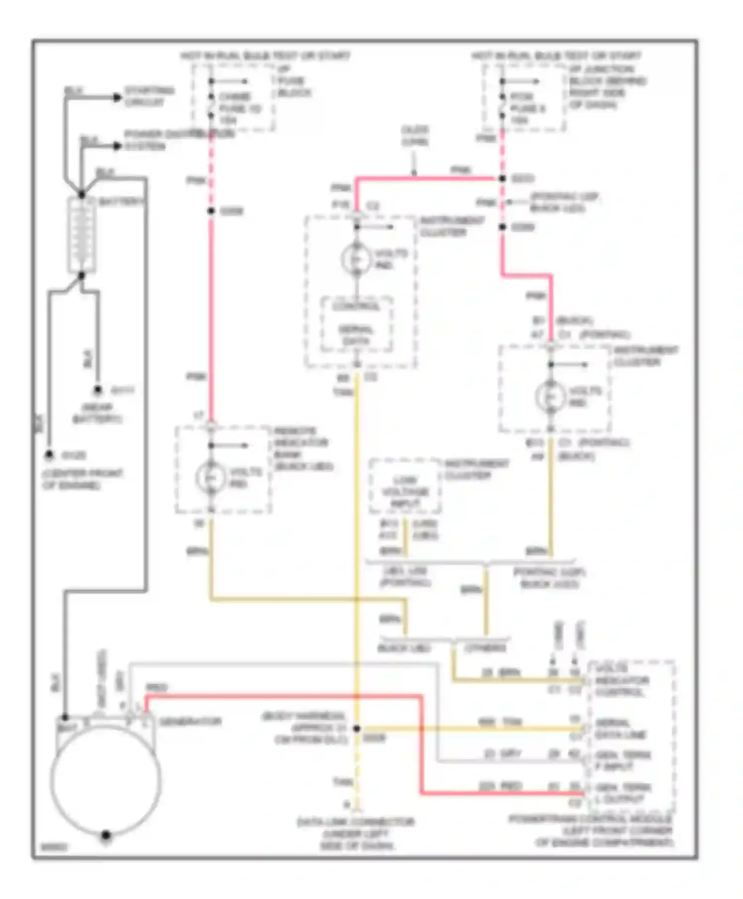Wiring diagram serial data for Buick LeSabre VII (1992-1999) (1 of 1)
