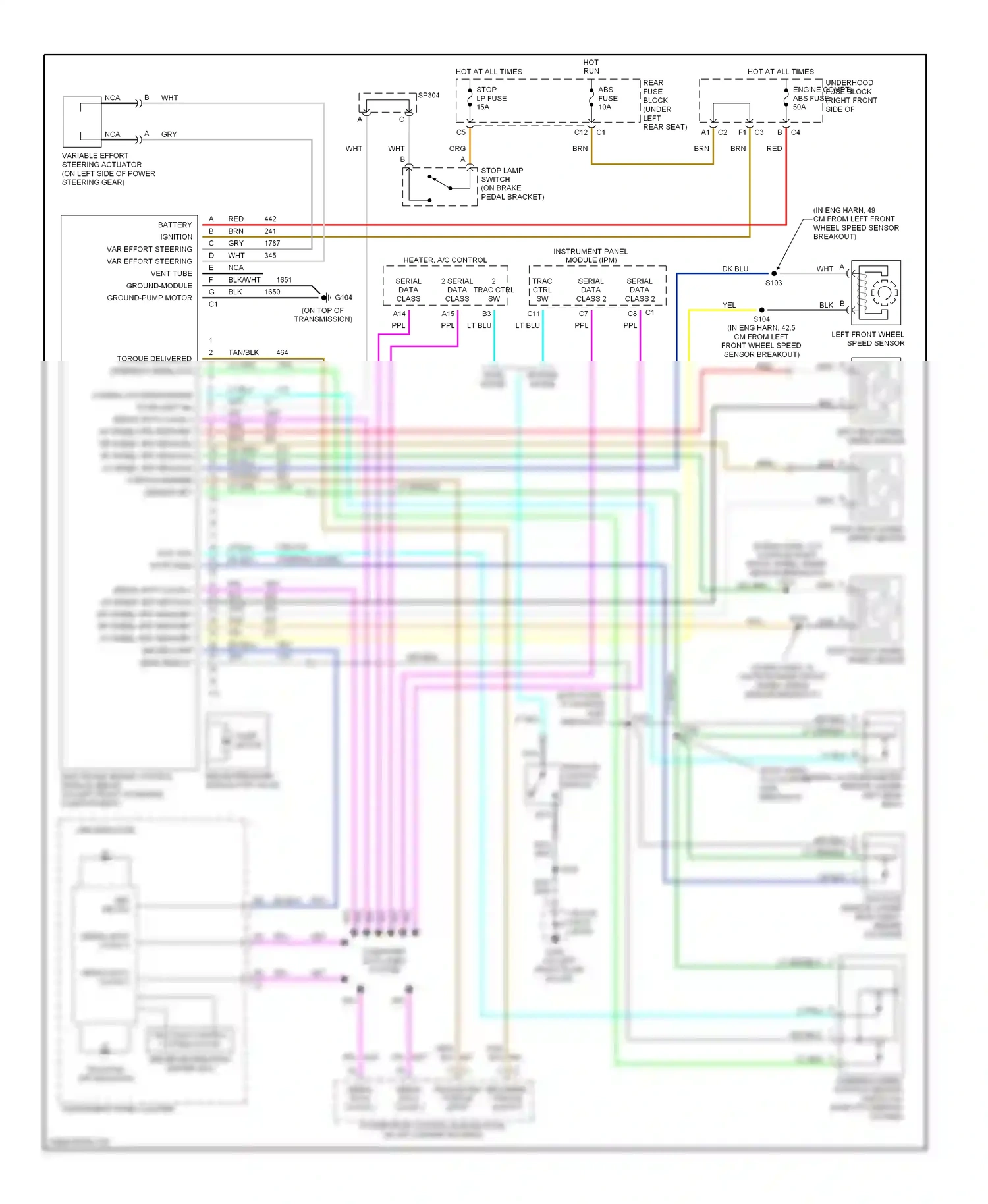 Buick LeSabre VIII (2000-2005) instrument panel module (ipm) wiring diagram  (1 of 1)